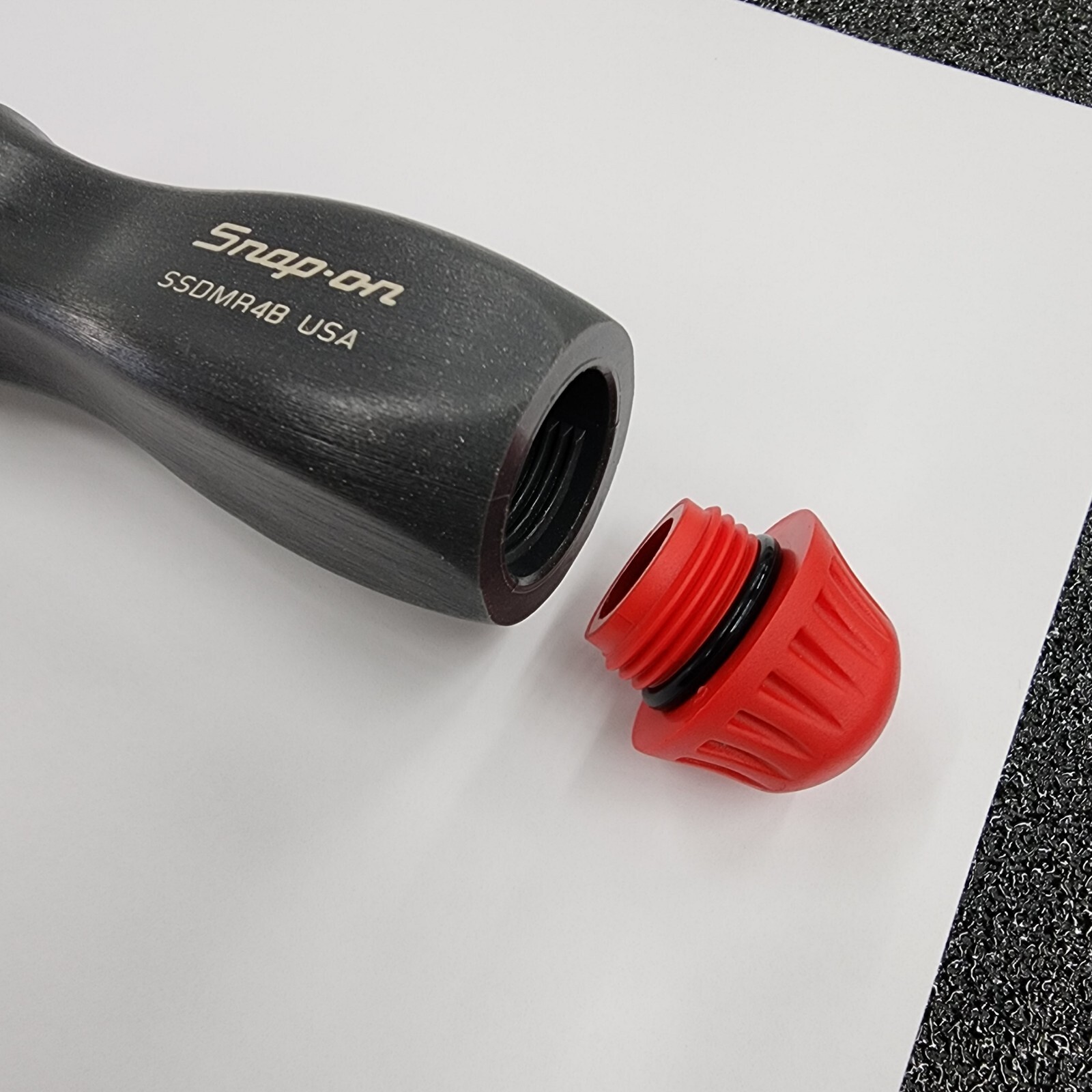 Snap-on Tools USA RARE DARK TITANIUM & RED Ratcheting Screwdriver SSDMR4BDT