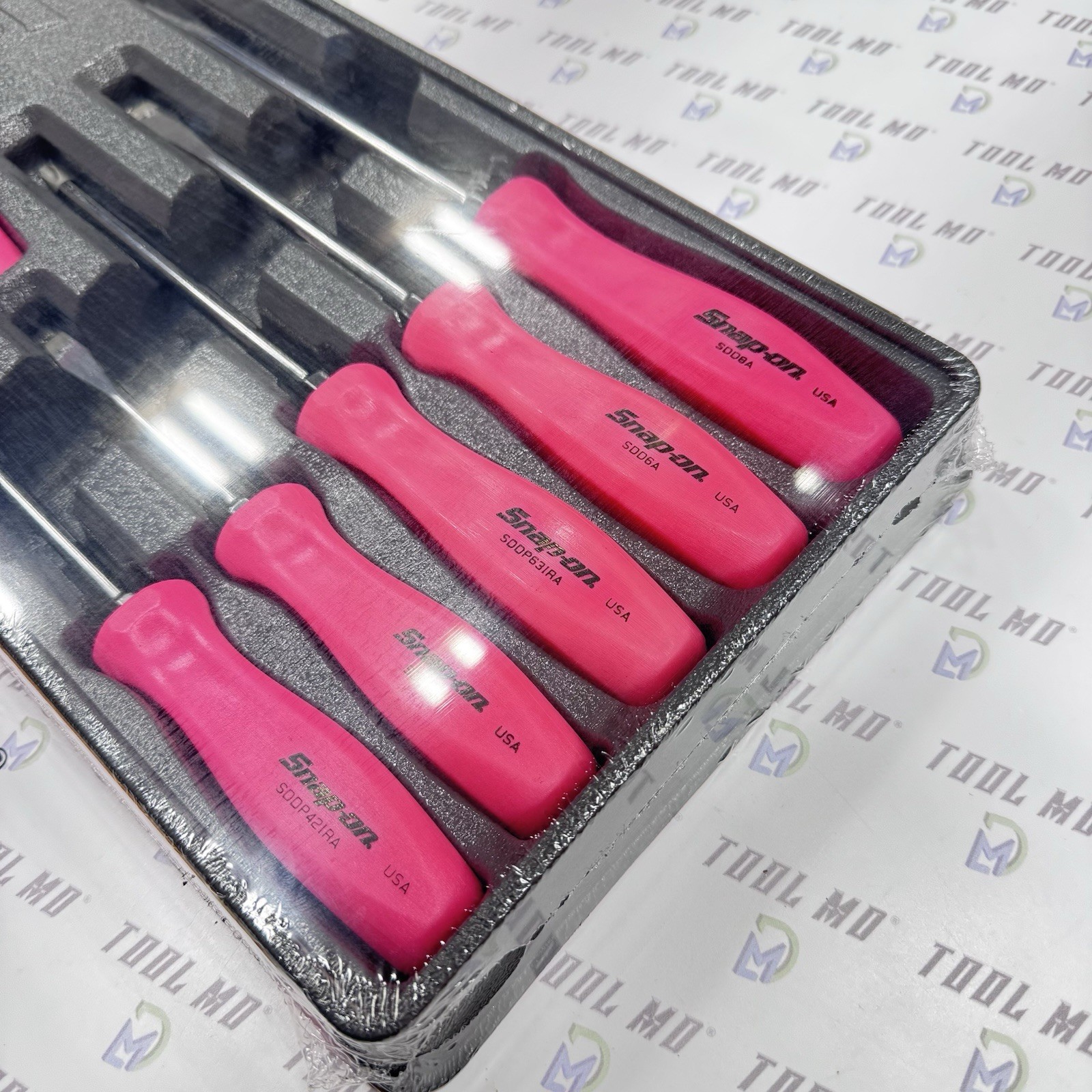 Snap-on Tools USA RARE 7pc CLASSIC PINK Hard Grip Screwdriver Set SDDX70AMP