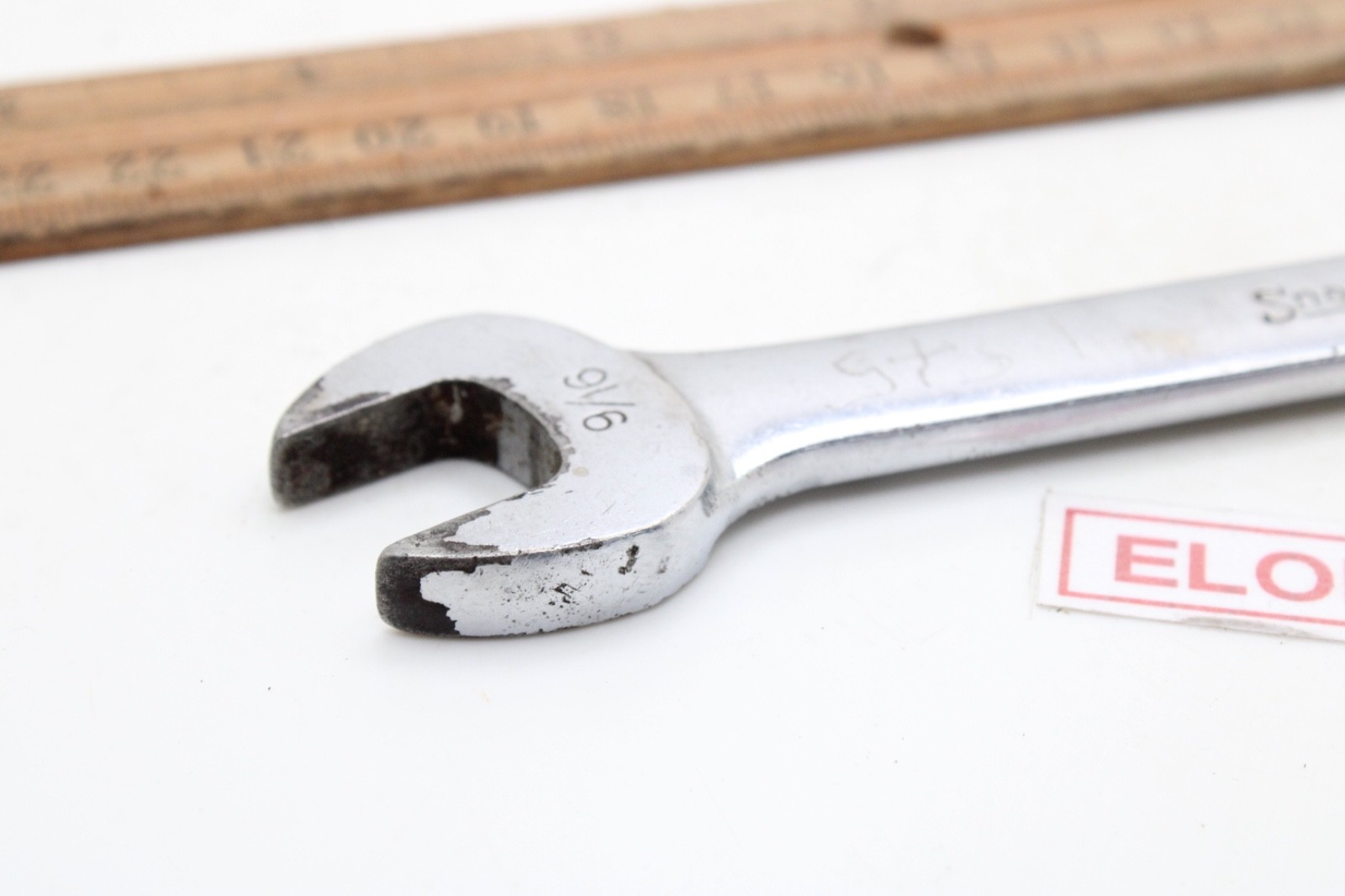 Snap-on OEX-180 9/16″ 12 Point SAE Short Chrome Combination Wrench 6″ USA