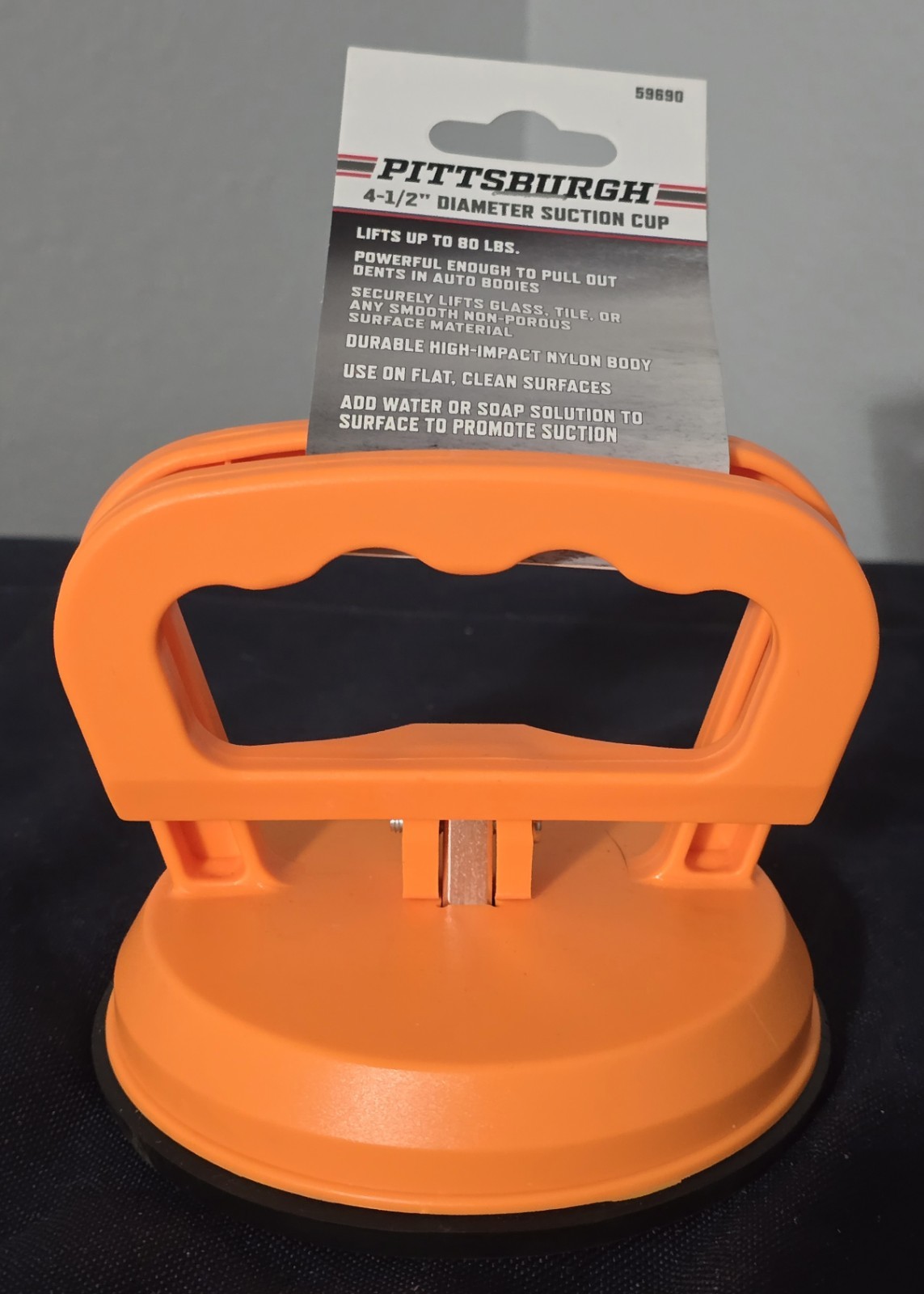 PITTSBURG 4.5″ Suction Cup Dent Puller Glass Mirror Tile Lifter Impact Nylon NIP