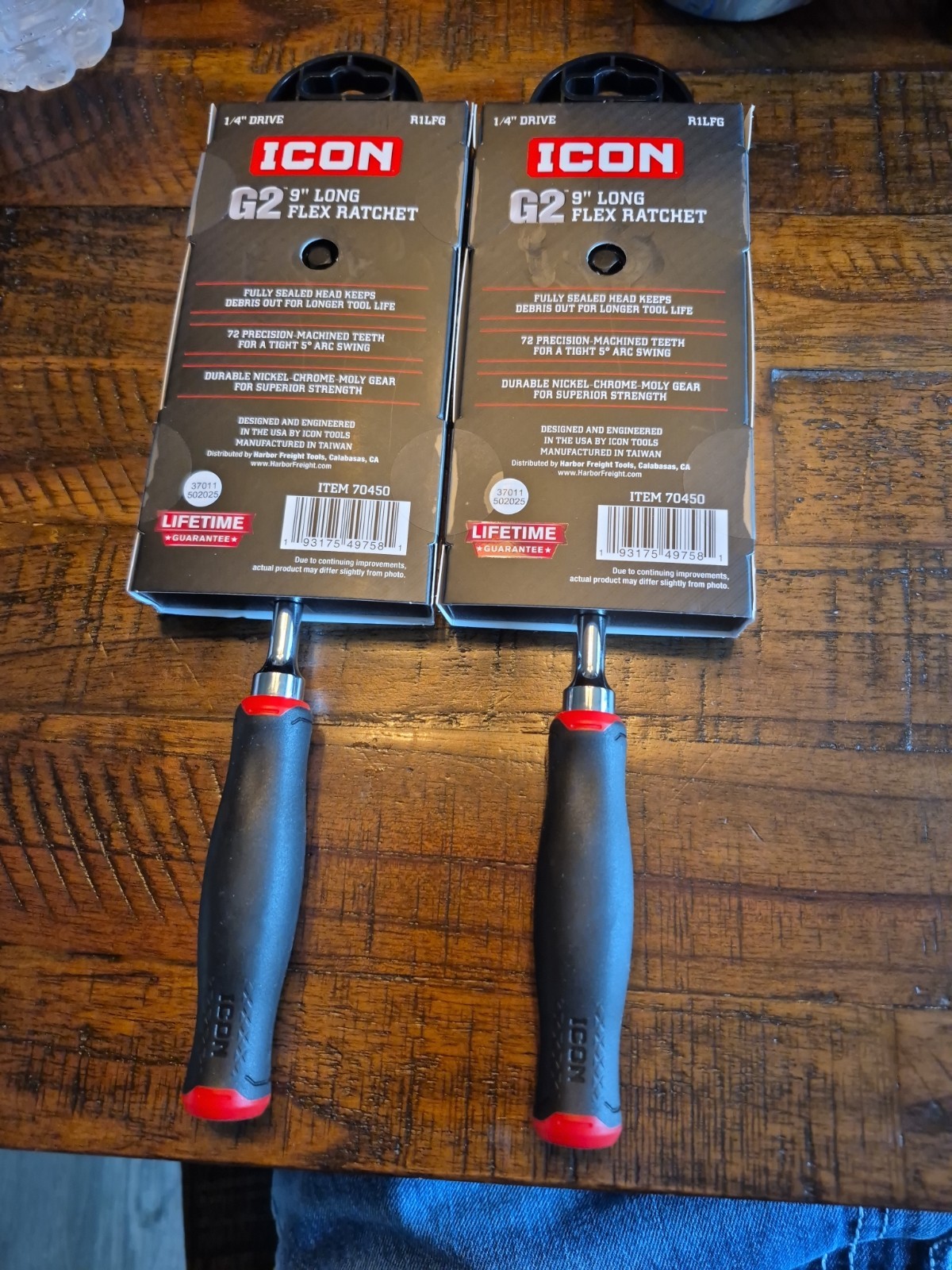 ICON 1/4» DRIVE G2 9» LONG FLEX RATCHET R1LFG [70450] [2] RATCHETS NEW