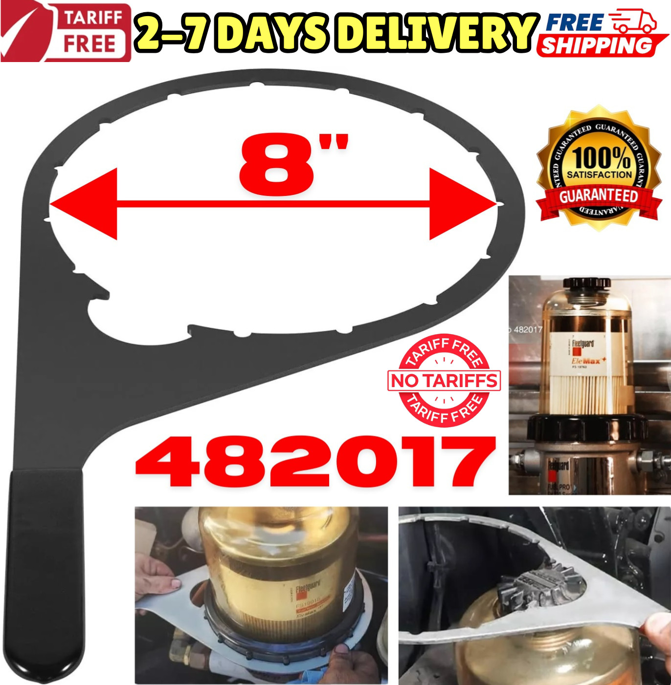 482017 Fuel Filter Collar Vent Cap Wrench For Fuel Pro 482 483 485 487 488 782