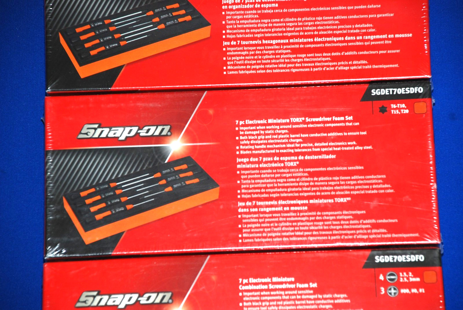 Snap-on NEW 21 Piece Orange PRO-FI Electronic Mini Hex, Screwdriver & TORX Set