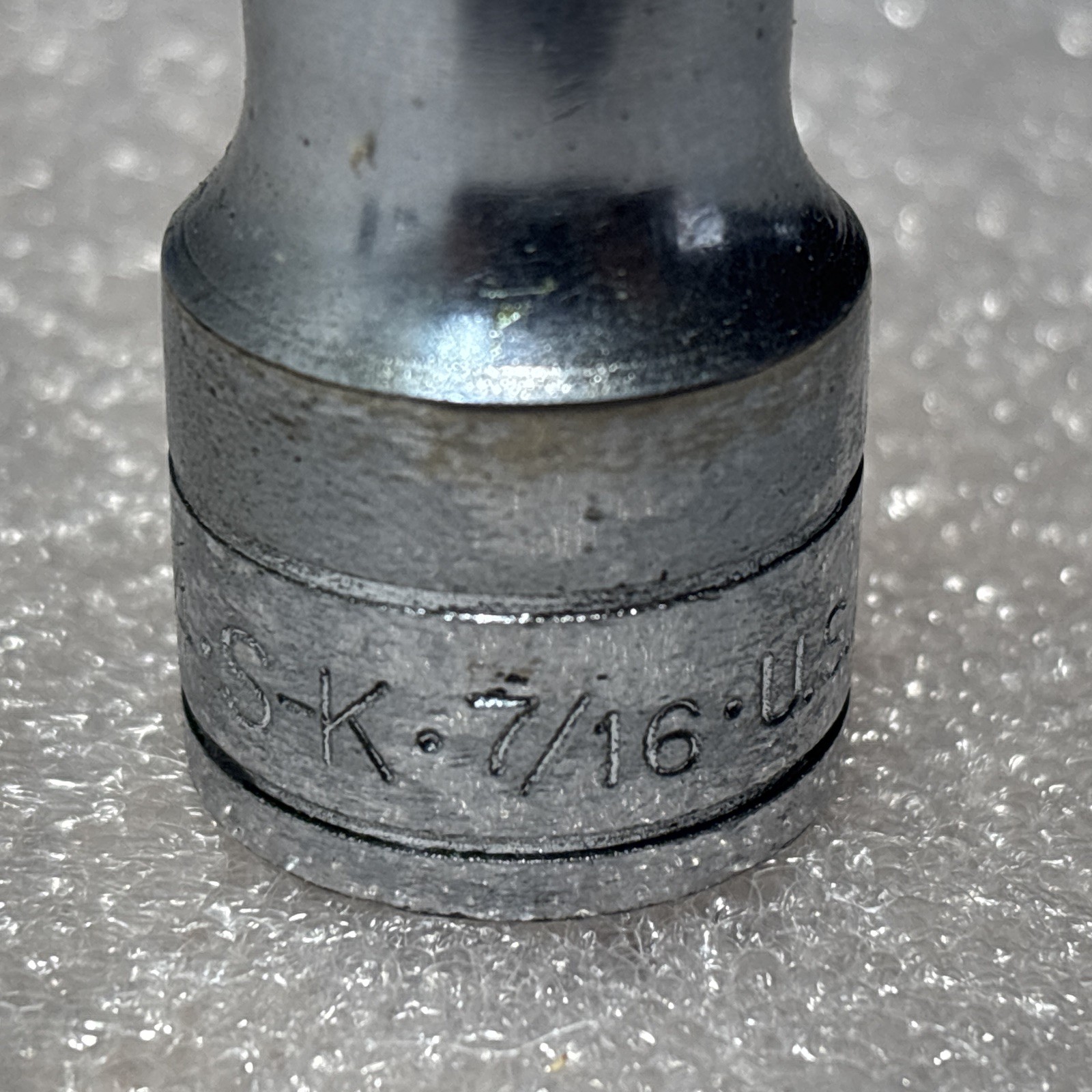 S-K vintage 1/2” 6pt socket lot (3). USA