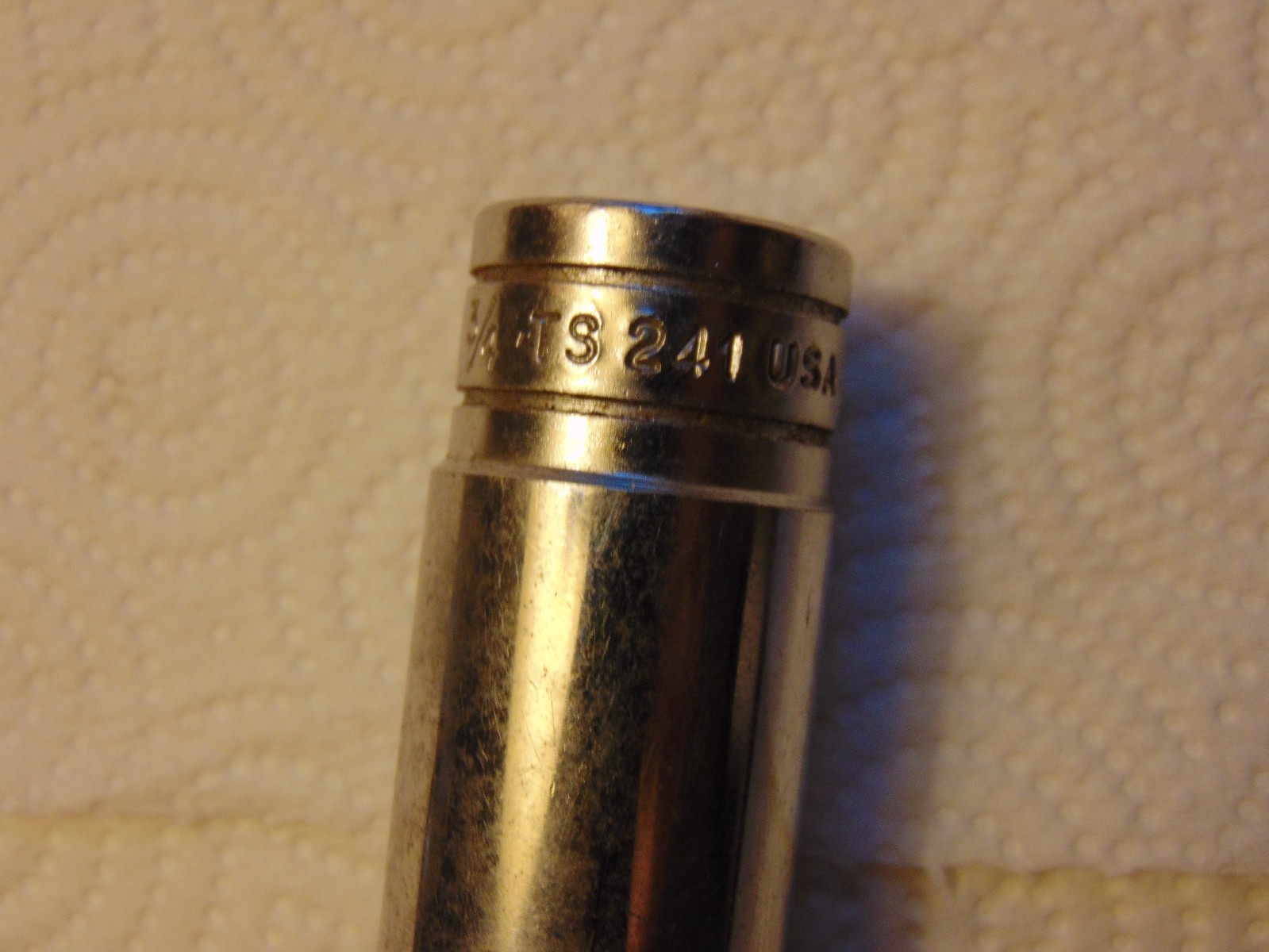 Snap-On Tool Deep Chrome Socket TS241 1/2″ Drive 3/4″ SAE 6pt USA