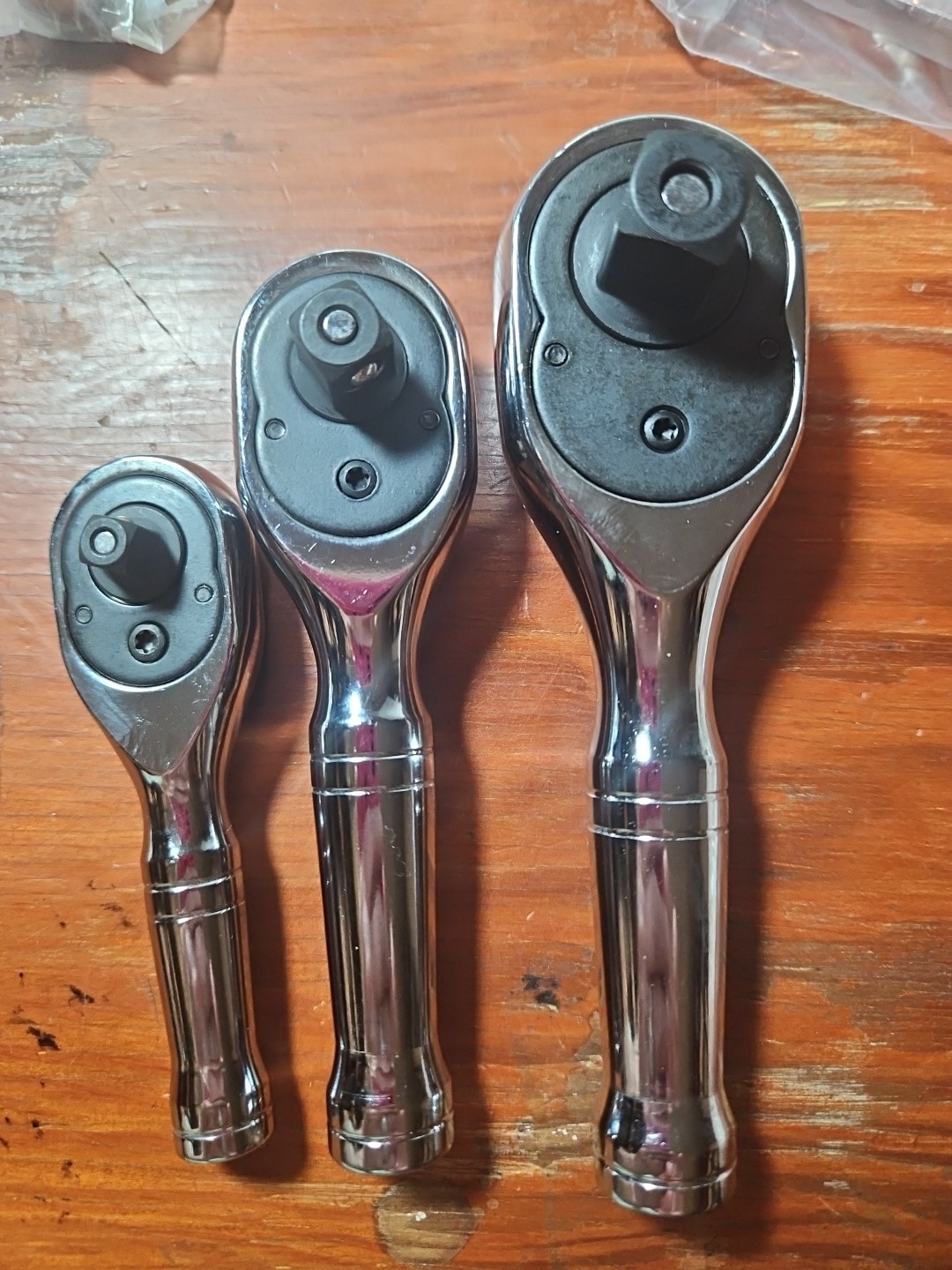 Brand New! 3 Stubby Ratchet Set, 1/4″, 3/8″, 1/2″ 72 Teeth