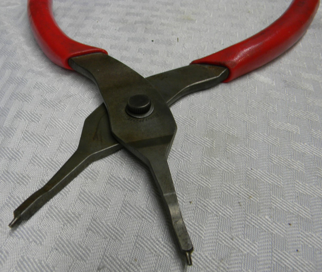 SNAP-ON 9-1/4″ LONG RED VINYL GRIPS SNAP RING PLIERS #SRPCR9000