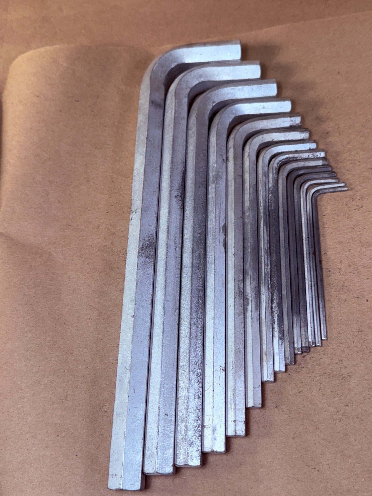 GREAT – Vintage Snap-on C-67 SAE Allen Hex Wrench Set – 14 in Pouch 3/32 to 5/8″