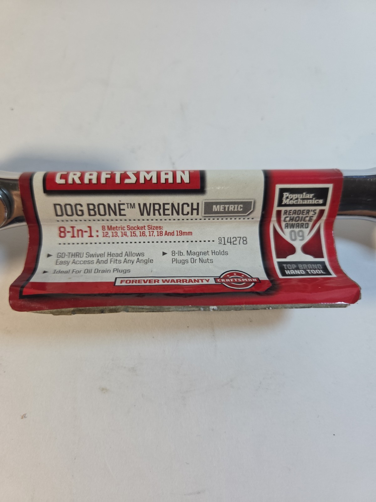 VGC Craftsman 8-in-1 12mm-19mm Metric Dogbone Wrench,14278 Go Thru Swivel Head