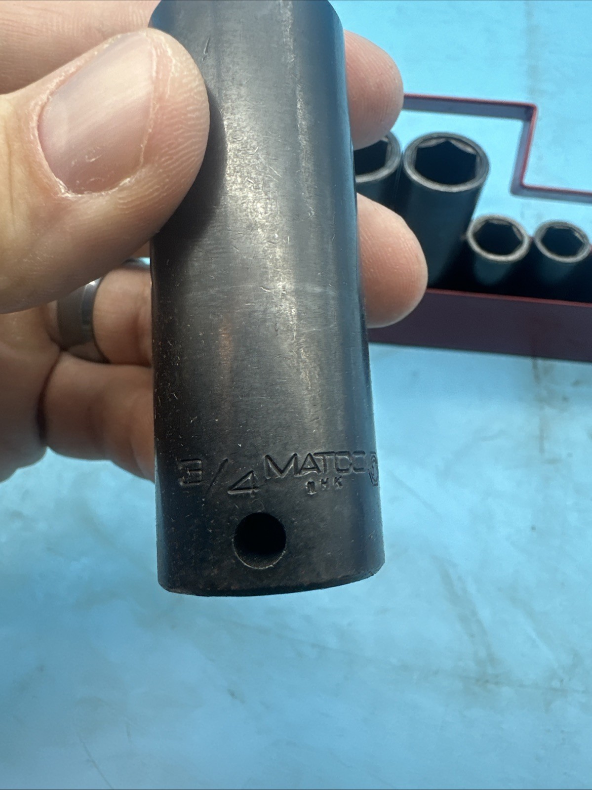 MATCO TOOLS (3/8” – 3/4”) 6 pcs Deep Impact Socket Set,3/8” Drive With Tray
