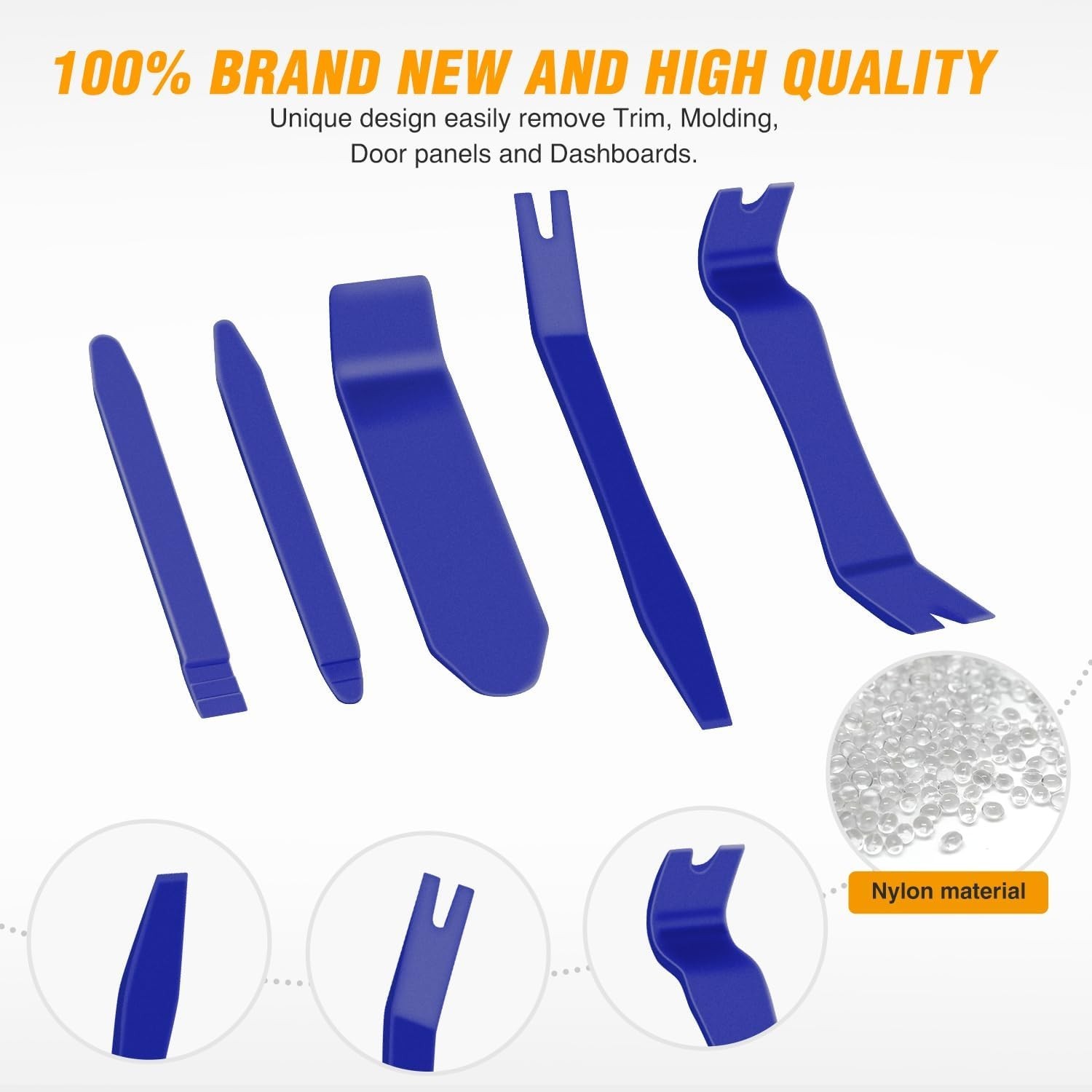 6PCS No-Scratch Auto Trim Removal Tool Kit – Ergonomic Car Repair Set in Blue