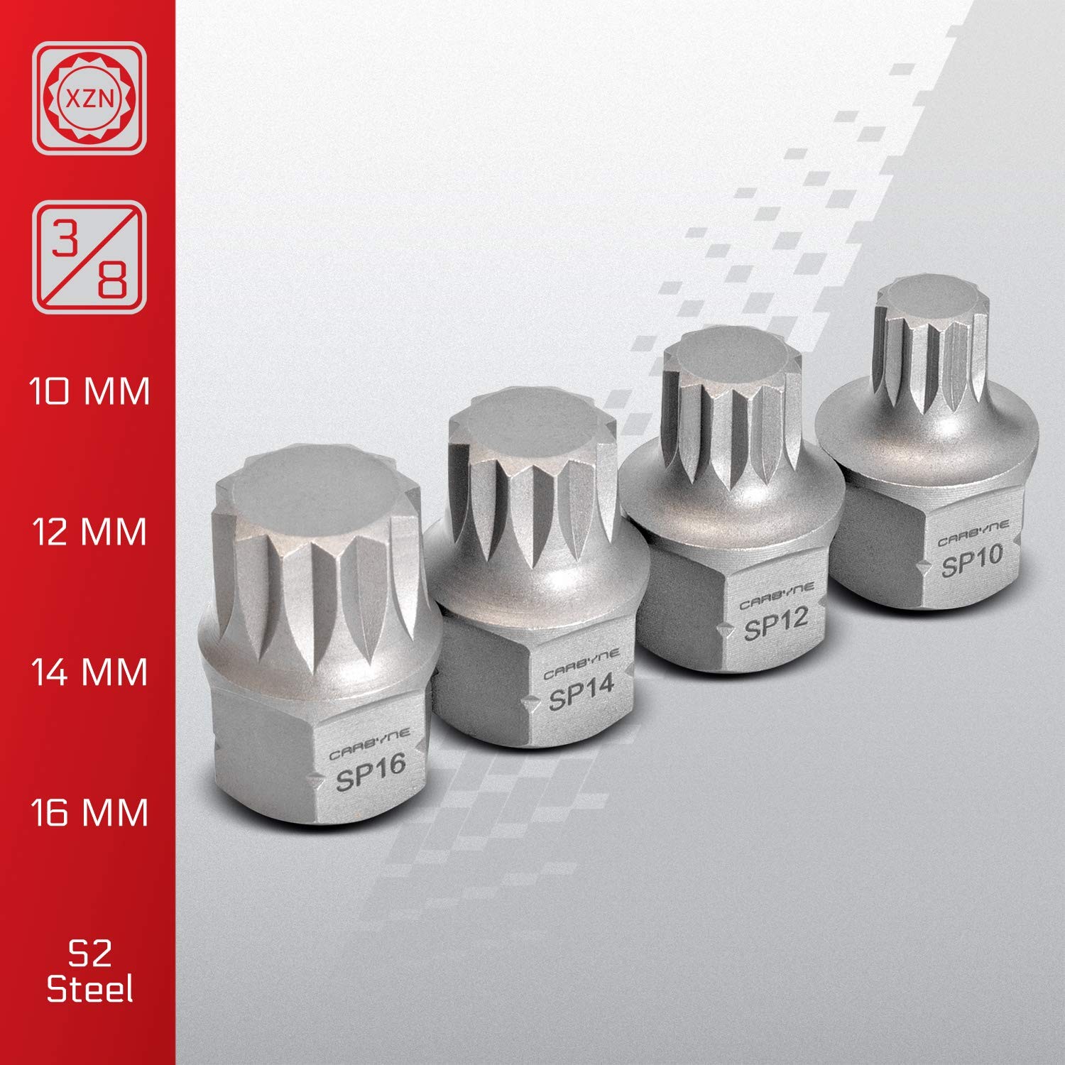 Super Short Low Profile Xzn Triple Square Bit Socket Set 8 Piece | 4mm To 16mm I