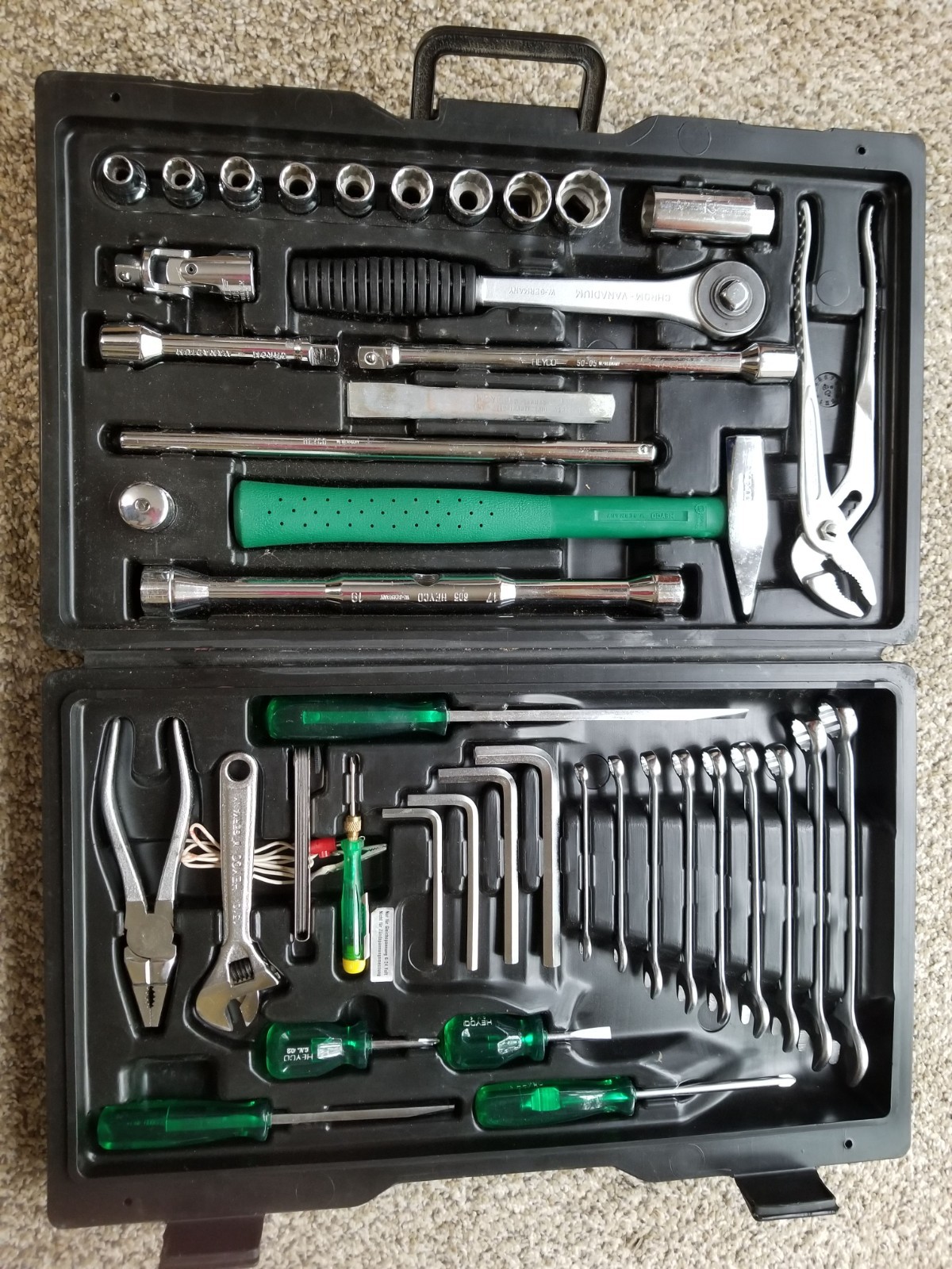 Heyco Vintage 42 Piece Tool Set METRIC W Germany Complete Pre-Owned Like New