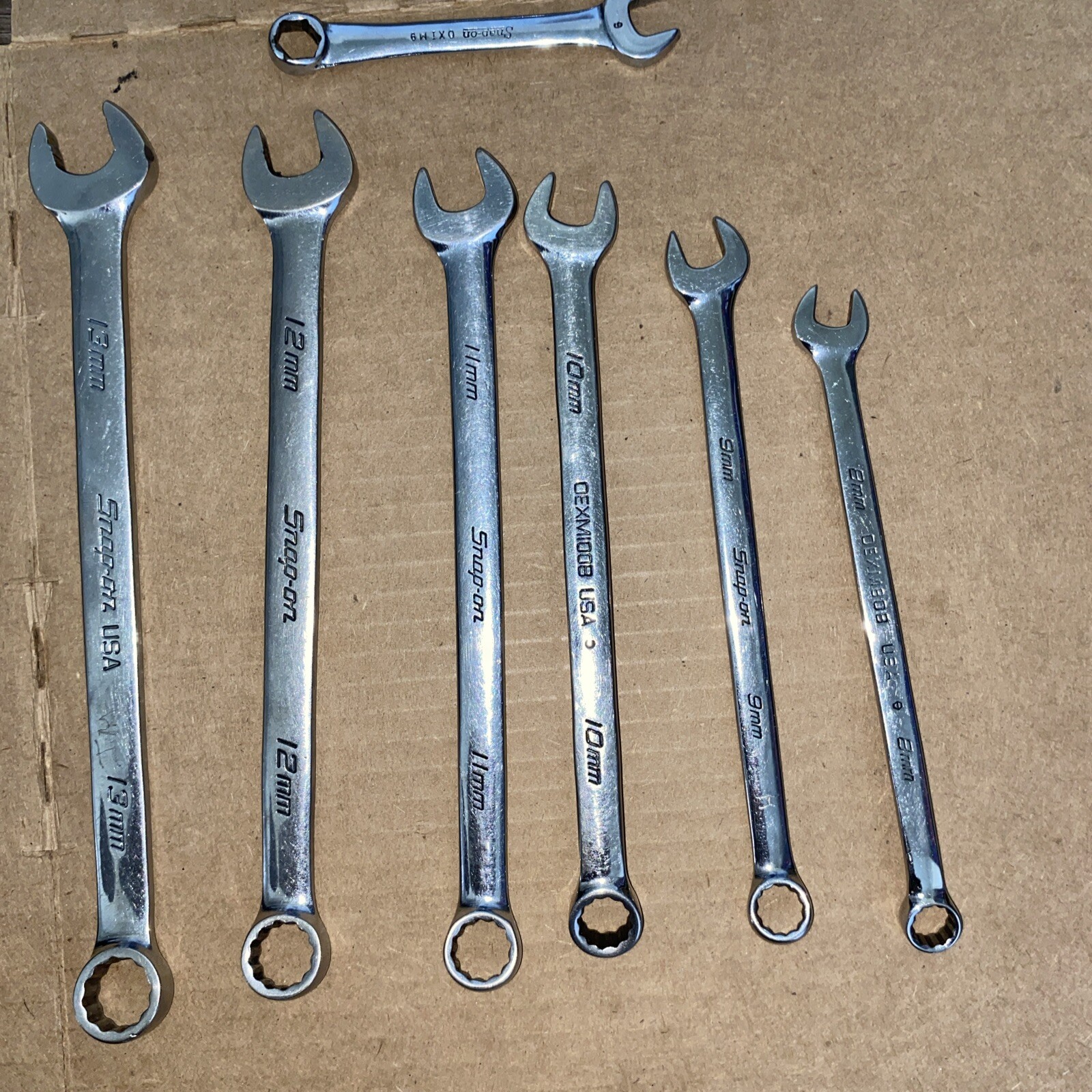 17 Snap On Combination Wrenches 8MM-15MM, 17MM-19MM & 6 Other Wrenches