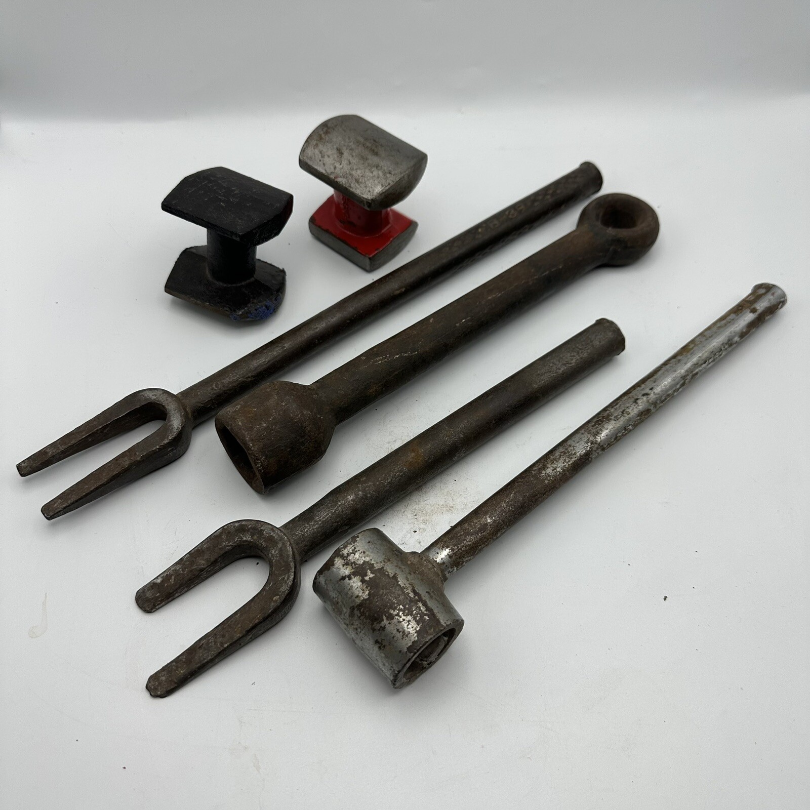 Vintage Auto Body Tools Dolly Hand Anvil Tire Iron Ken-Tools B39 New Britain LOT
