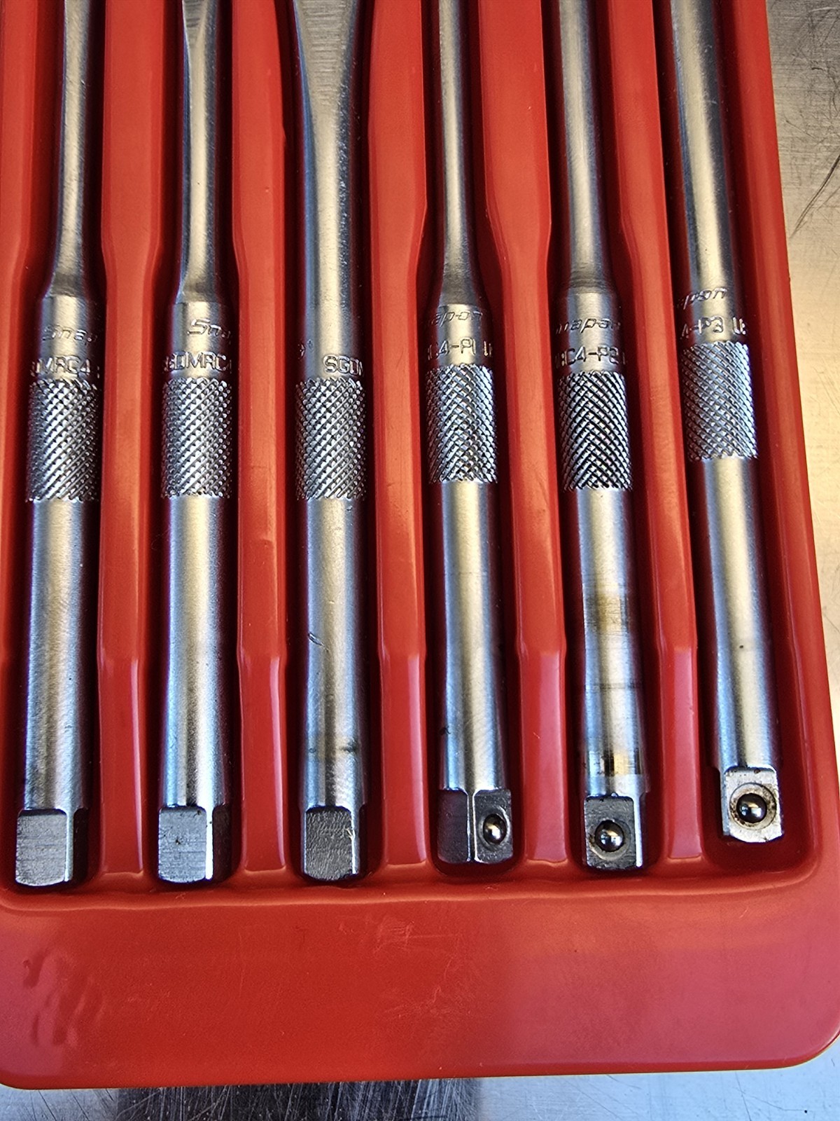 Snap On 6pc Ratcheting Screwdriver Combination Blade/Shaft Set Shank SGDMRC60