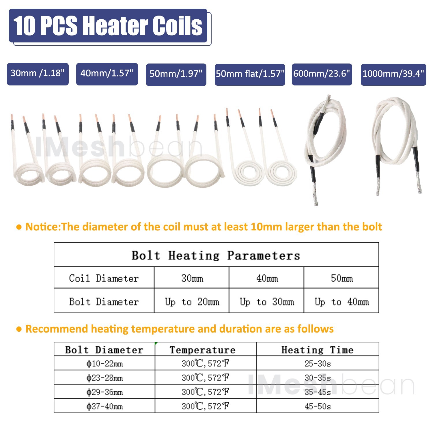 1500W Magnetic Induction Heater Kit Tool for Automotive Flameless Heat+10 Coils