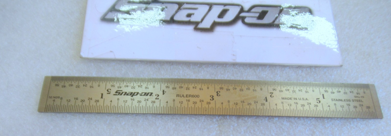 Snap-on Tools USA 6″ Straight Edge 1/32″ & 1/64″ Grad. Steel Ruler RULER600