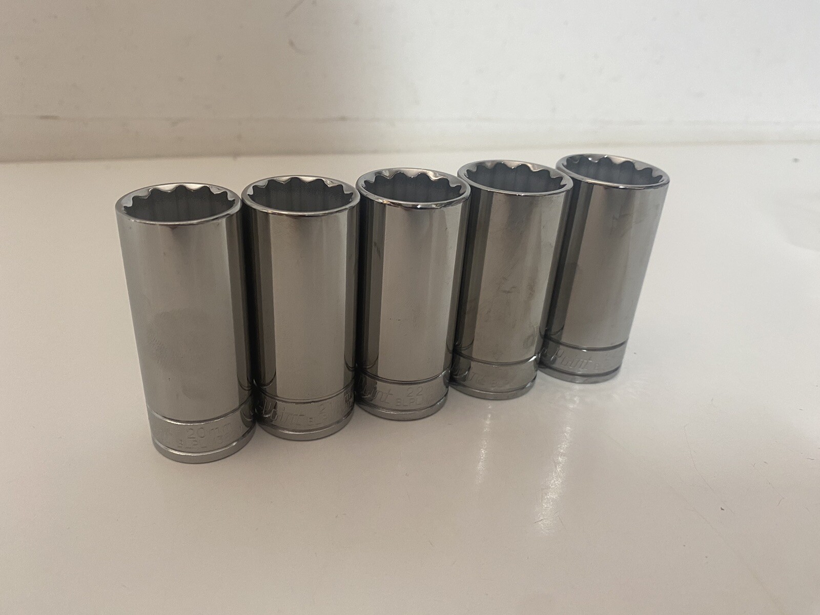 Blue Point 3/8” Deep 20-24mm 12 Point 5pc Set As Sold By Snap On New