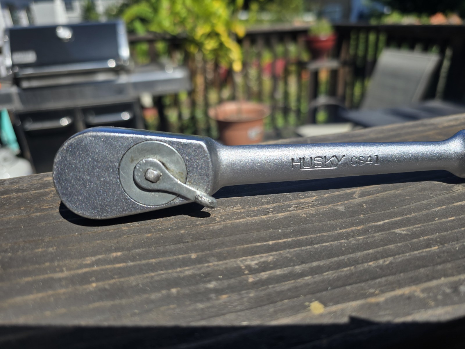 Husky CS41 Ratchet 10” Long 1/2” Drive Made In USA 66 Satin Finish