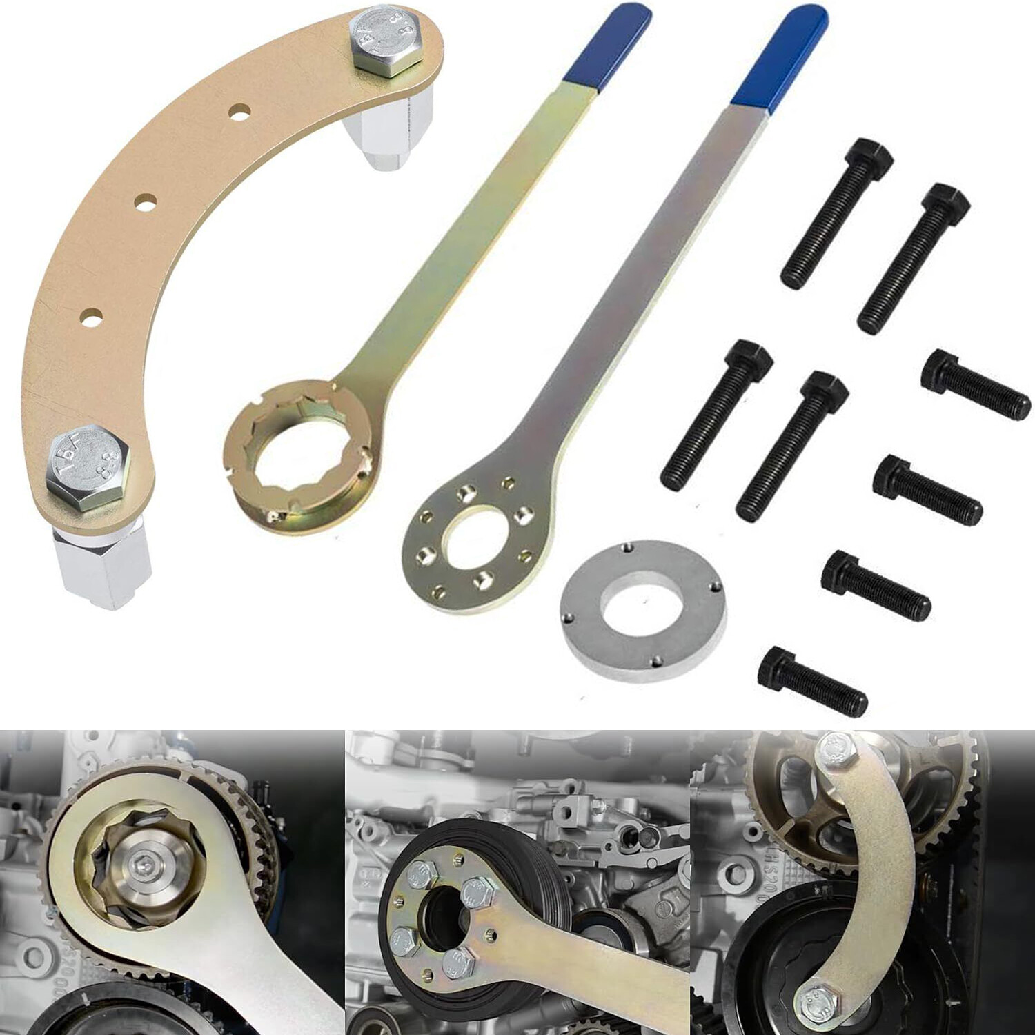 Intake/Exhaust Cam Sprocket Crank Pulley Gear Lock Tool Screw Kit For Subaru STD