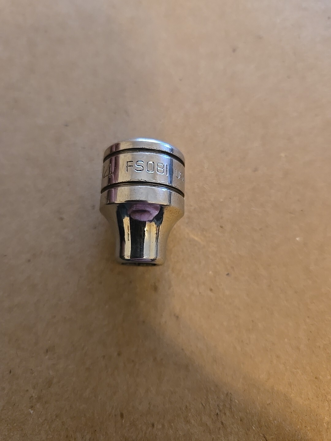 Snap On Tools 3/8″ Drive 1/4″ 6PT Shallow Chrome Socket FS081