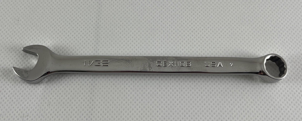Snap On Tools OEX110B Short Chrome Combination Wrench 11/32” 12PT SAE