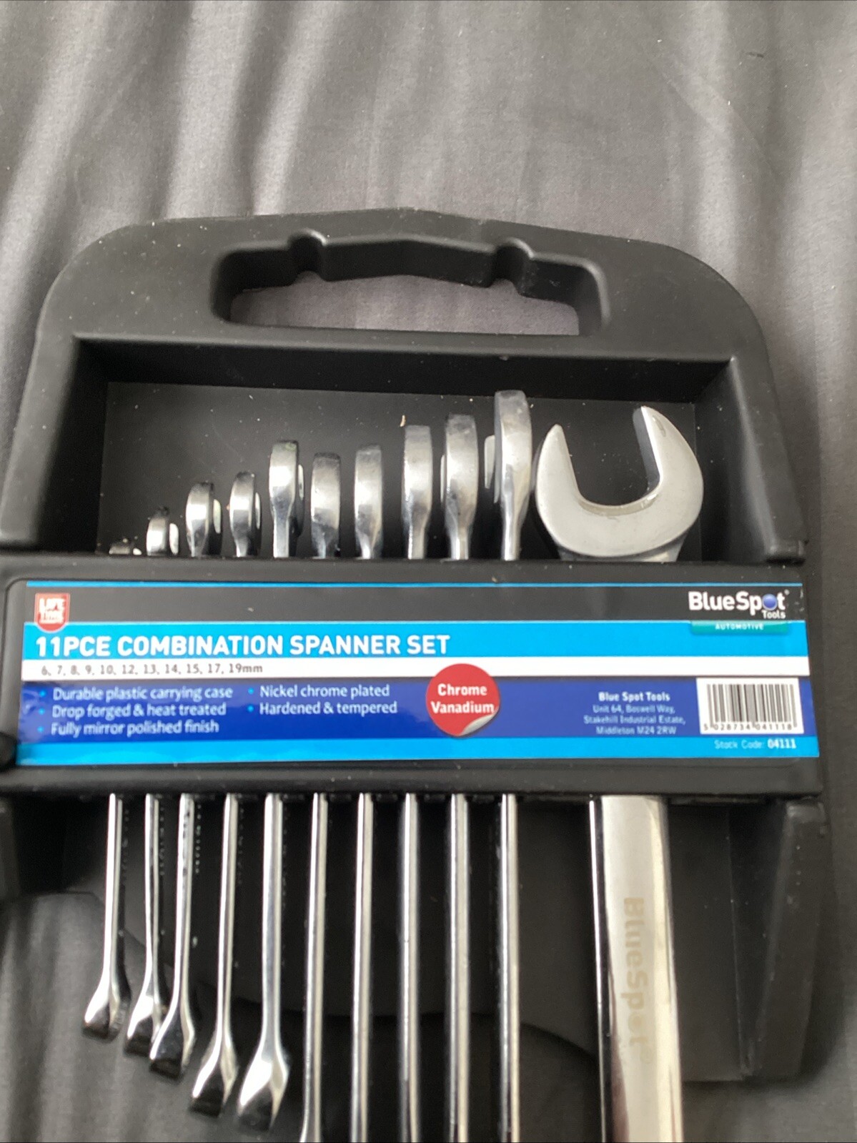 Bluespot 11 Pce Metric Combination Spanner Set Mirror Polished 6 Mm-19 Mm