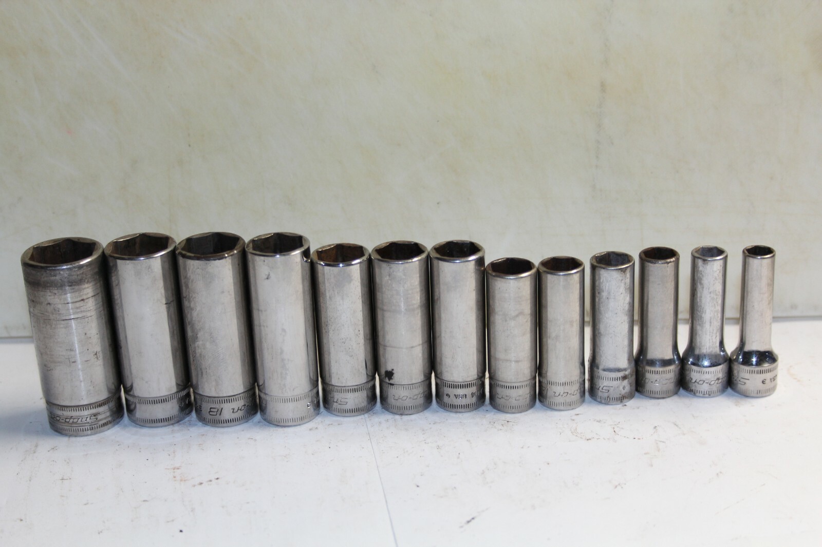 SNAP-ON TOOLS 3/8″ Drive 6-Point Metric 21, 19-8mm Deep Socket SET 13pc USA