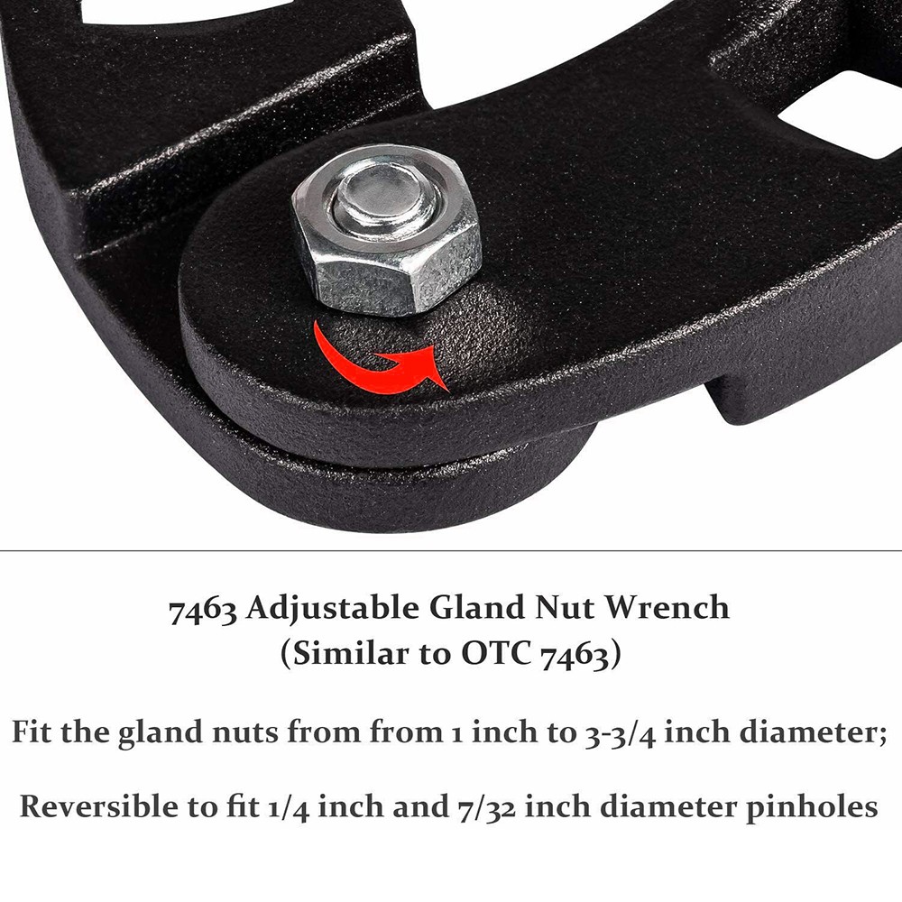 Labwork Adjustable Gland Nut Wrench Small Pin for Hydraulic Cylinders 7463