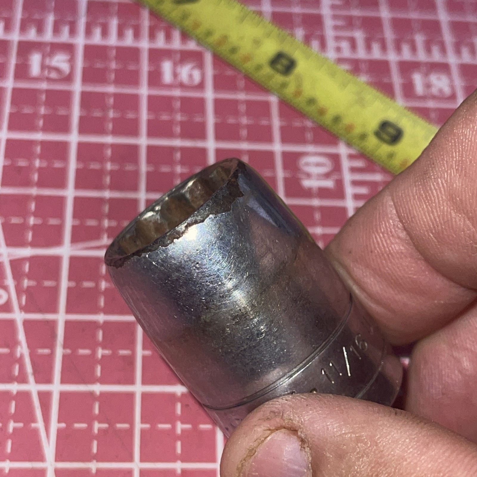 S-K USA 40122 11/16 In SAE 1/2” Drive 12 point socket Vintage SK 11/16” 1/2