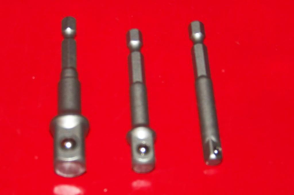 3 pcs Power Extension Bar Hex Shank Socket Adapter Drill Bit Set 1/4″ 3/8″ 1/2″