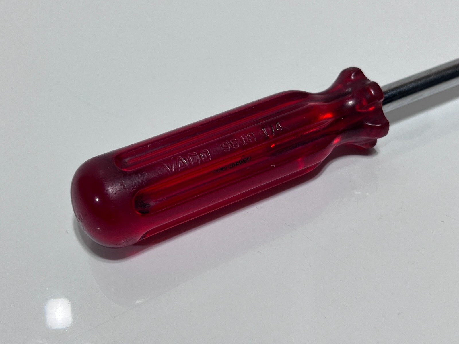 VACO Tools USA S818 1/4” Super Long 22” OAL Nut Driver – Red Hard Handle – Rare