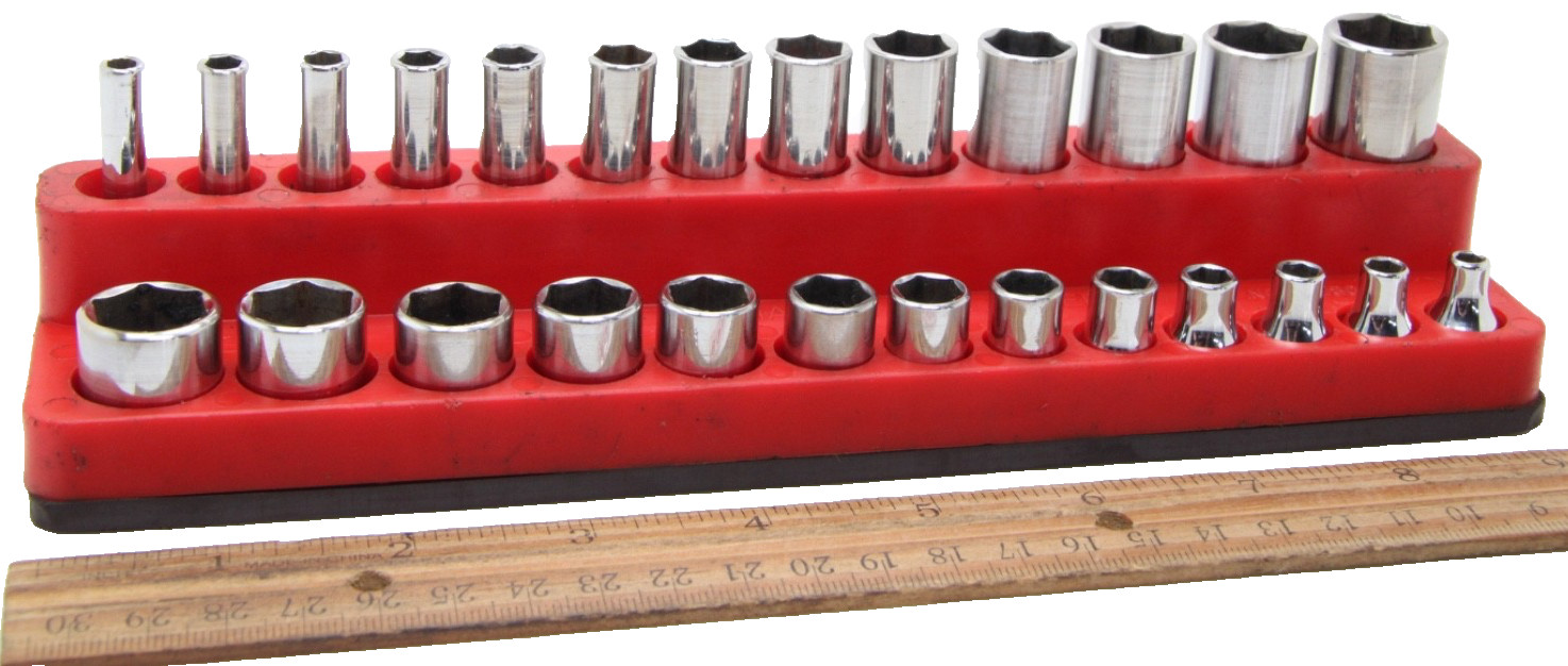 Snap On TMM & STMM 4-15mm 26 Piece 6 Point Shallow & Deep Chrome Socket Set USA