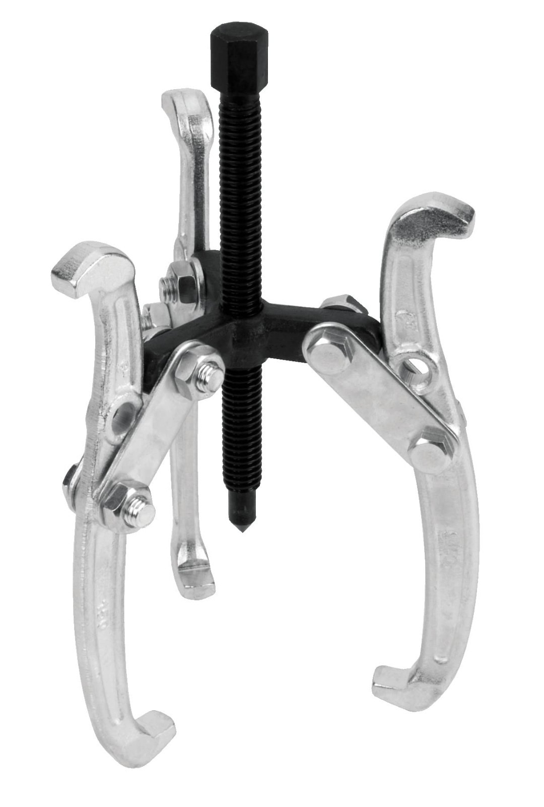 6-Inch 3-Jaw Gear Puller, Reversible Design, Drop-Forged Steel, Chrome Plated, A