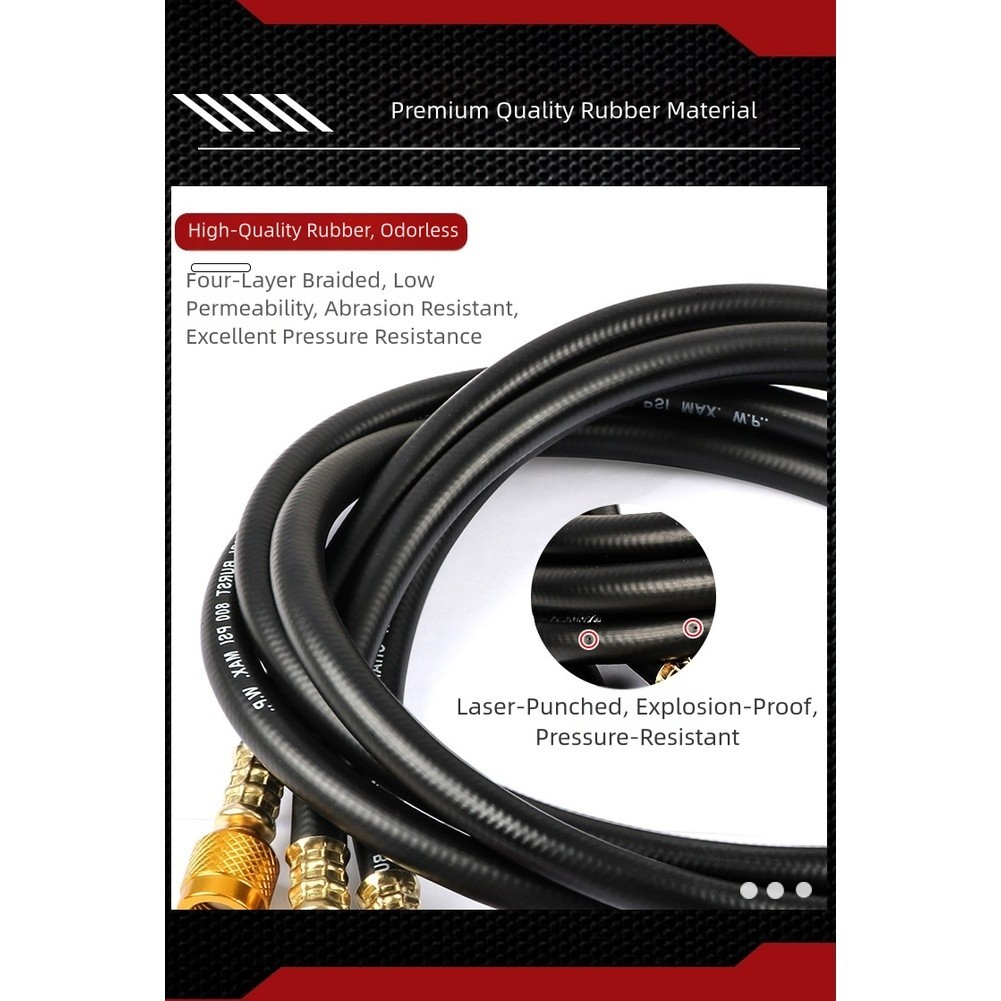 Car AC High Pressure Coolant Charging Hose Compatible with R22 R134a 1 5M 1M