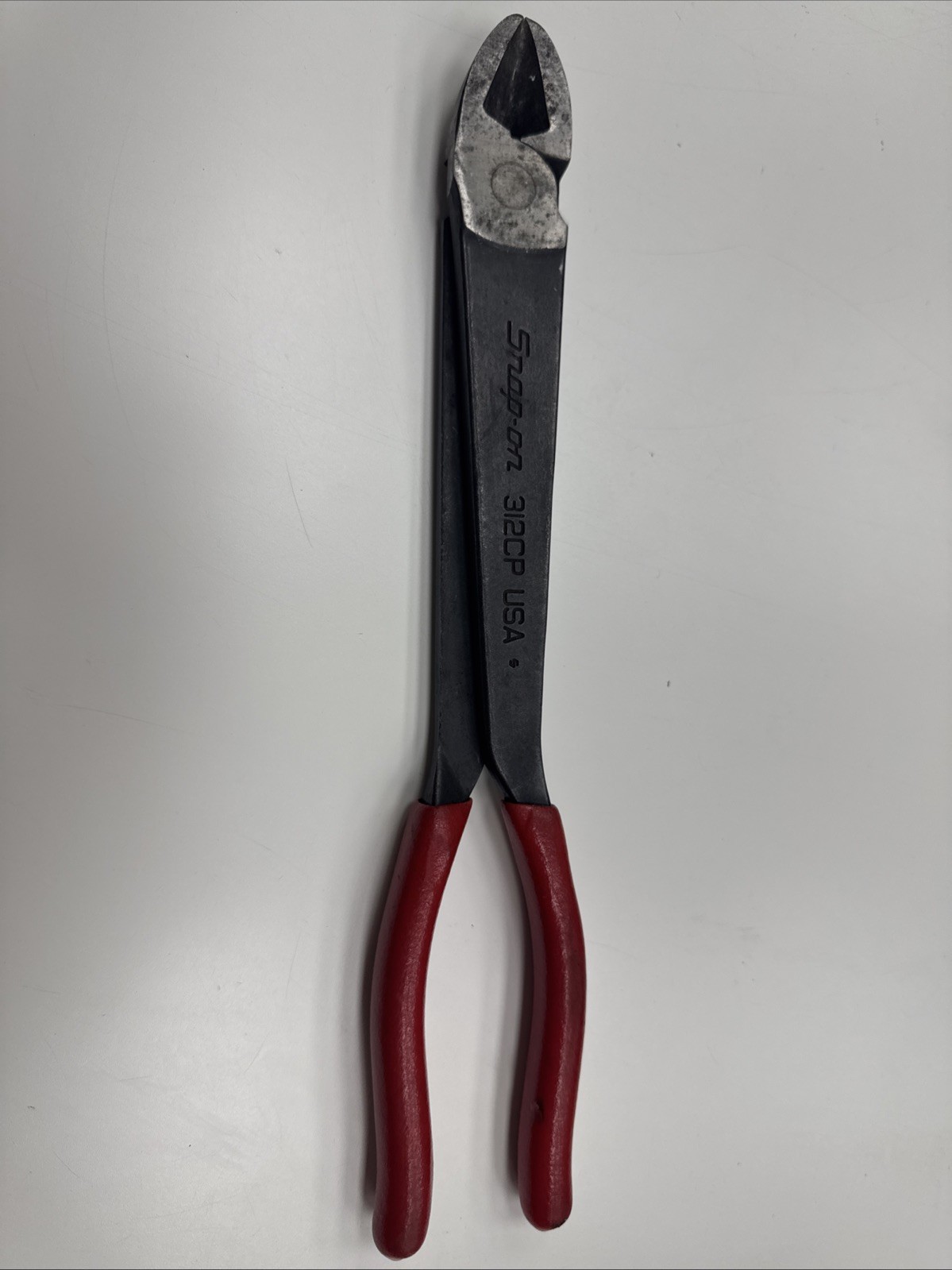 Snap-on 312CP 11″ Power Edge Long Diagonal Pliers Red Grip