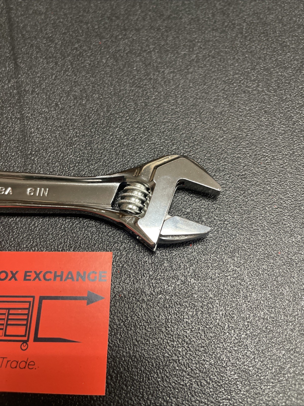 Snap-on Tools 6″ Length Chrome Smooth Jaw Adjustable Wrench AD6BA