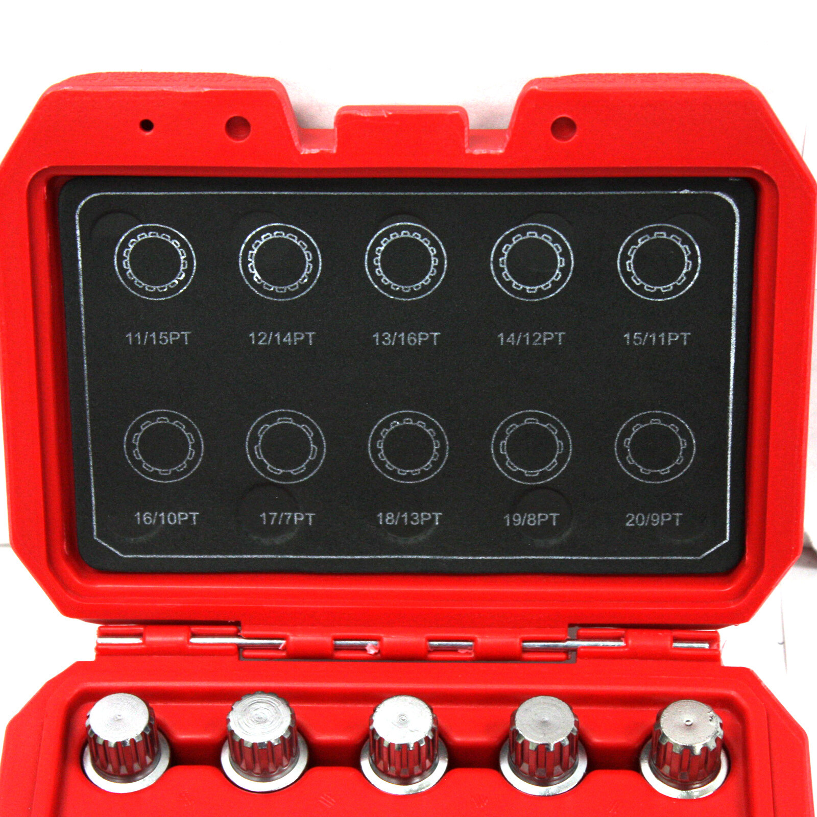 10pcs Master Locking Wheel Nut Key Set Anti-Theft Splined Lug Nut Socket for BMW