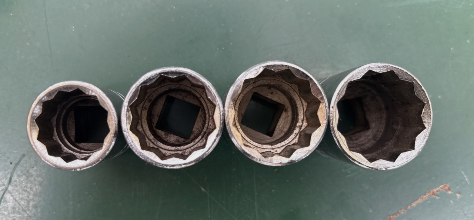 Vintage S-K (SK) Socket Lot – 1/2 Drive SAE 12 Pcs – 7/16” to 1 1/4”