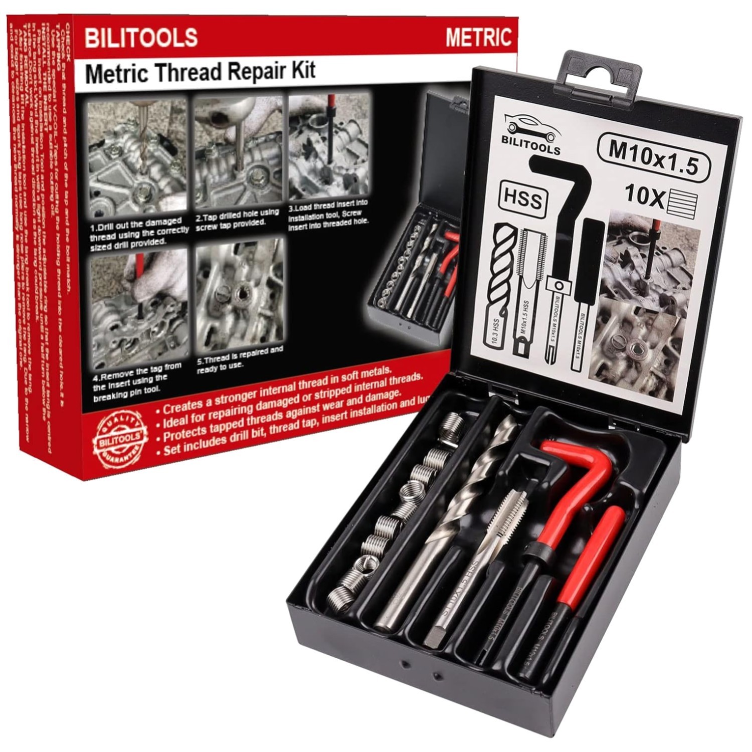 Stainless Steel Thread Repair Kit – M10x1.5 Metric