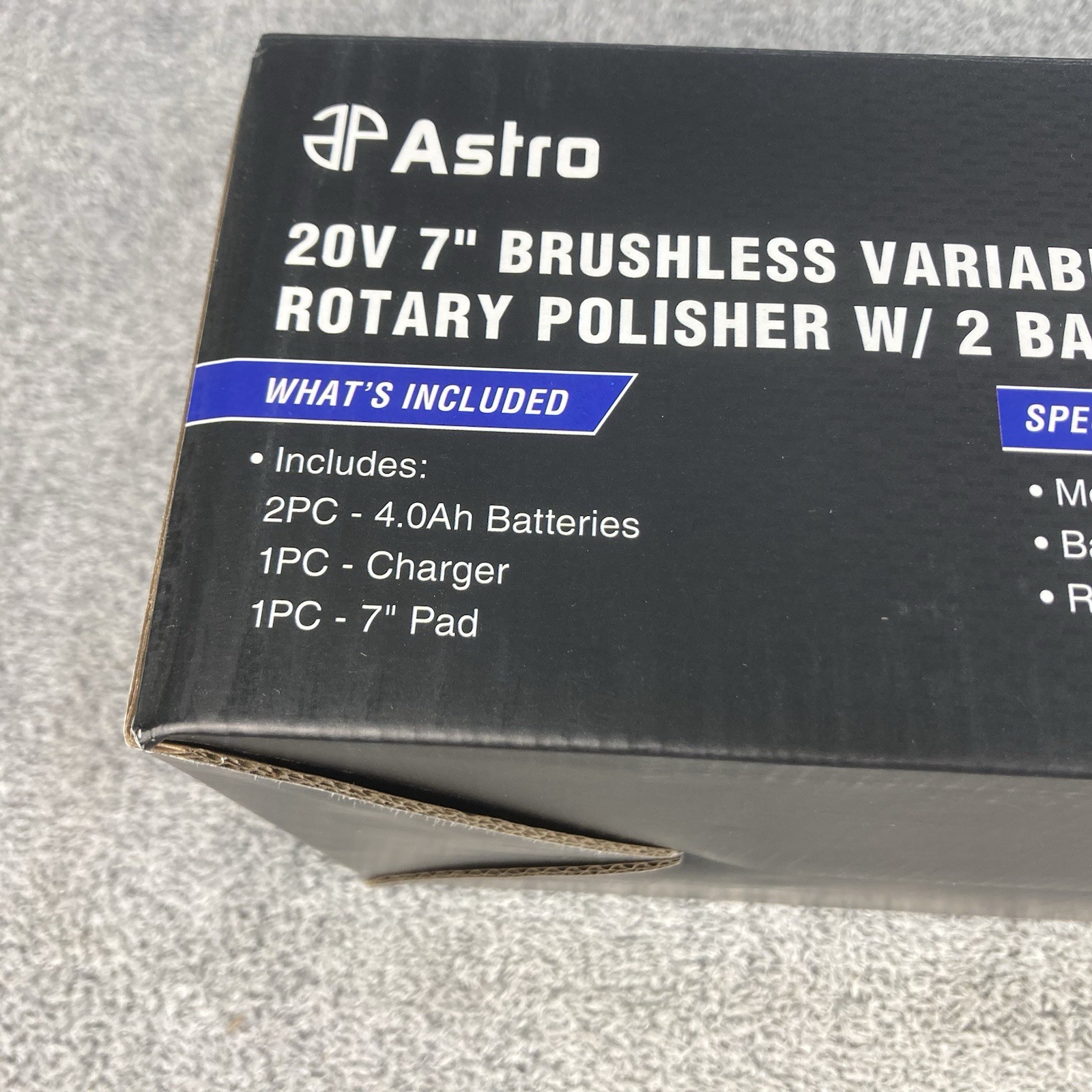 Astro Pneumatic 30570 20V 7» Brushless Variable Speed Rotary Polisher