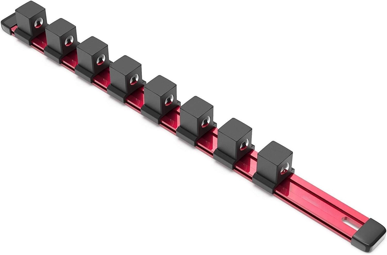 Socket Organizer – 3/4-Inch Drive – Red Rail Holder for Impact Sockets