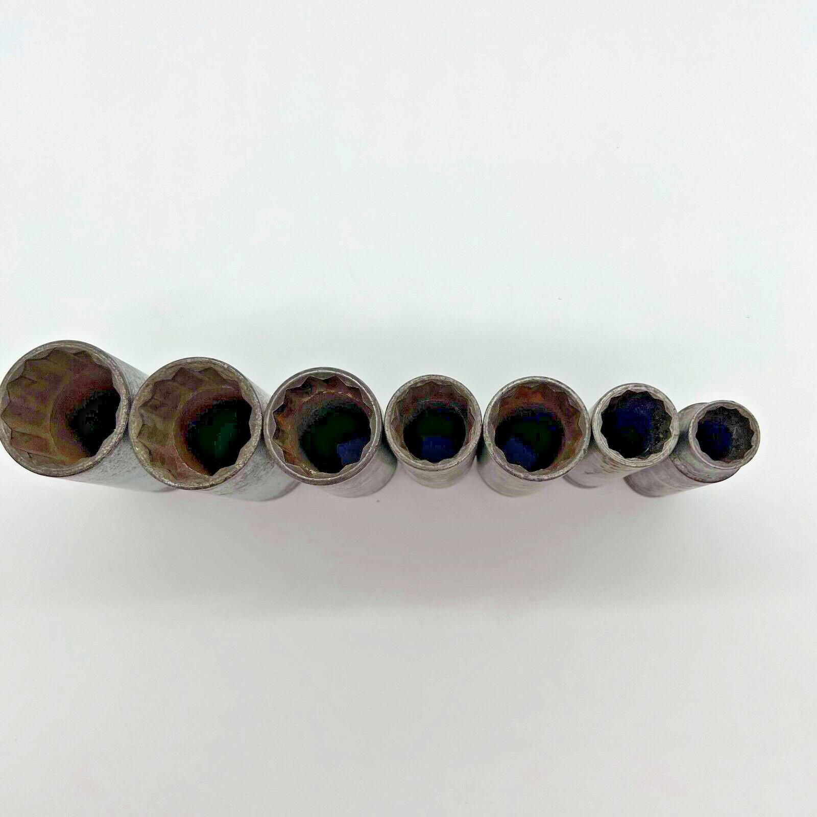 7 Vintage Snap-on Deep Socket 1/2 Driv S-201 S-341 S-361 S-301 S-241 S-261 S-101