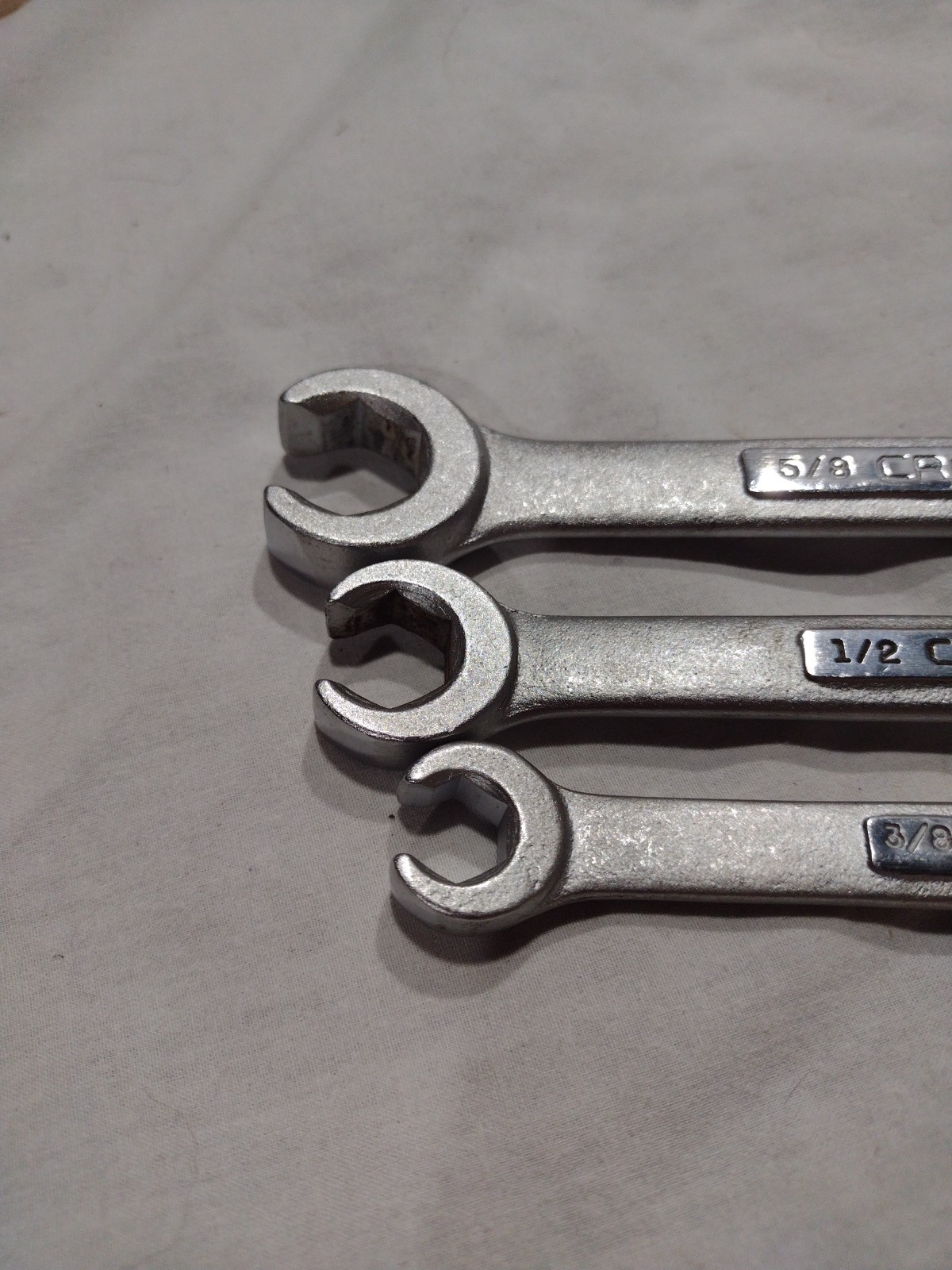 3 Piece Sears Craftsman Flare Nut Wrench SAE Sizes 3/8×7/16, 1/2×9/16, 5/8×11/16