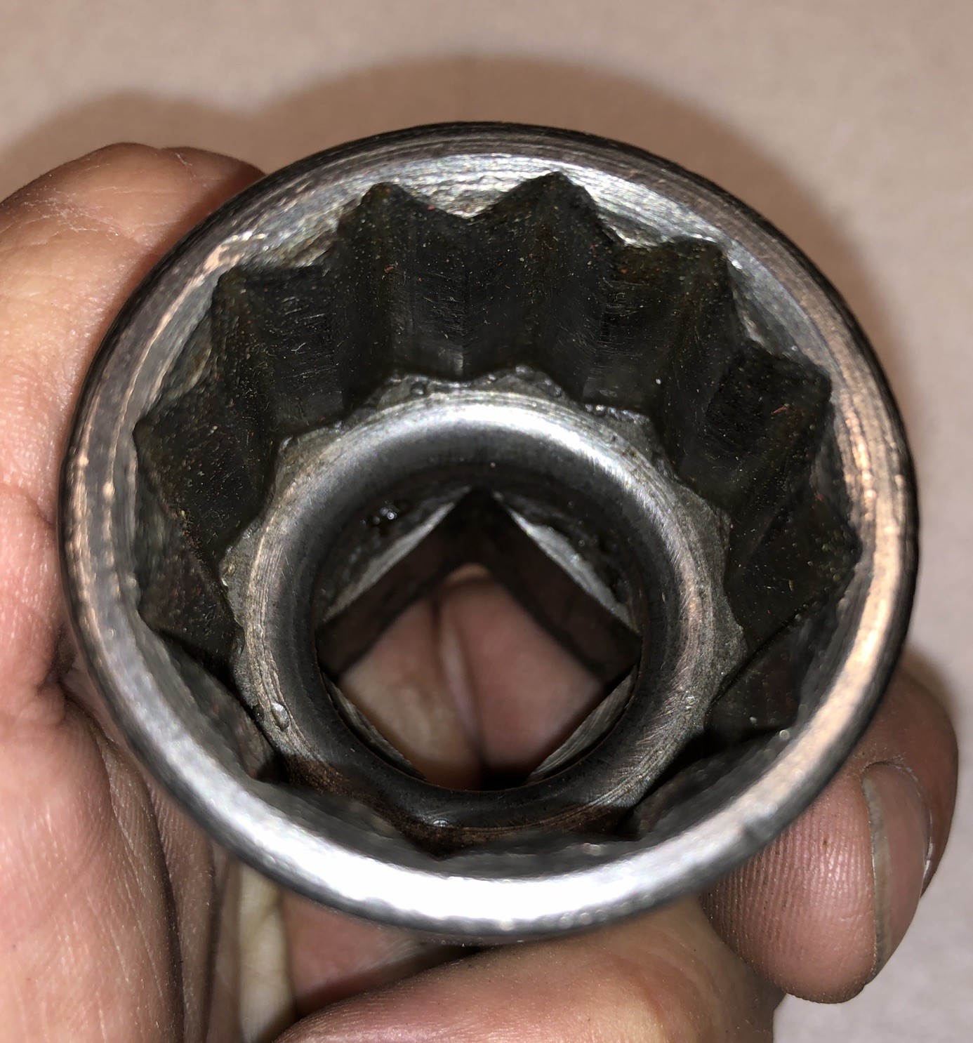 VTG 1954 Snap-On LDH-402 3/4” Drive 12 Point 1-1/4” Shallow Socket SNAPON