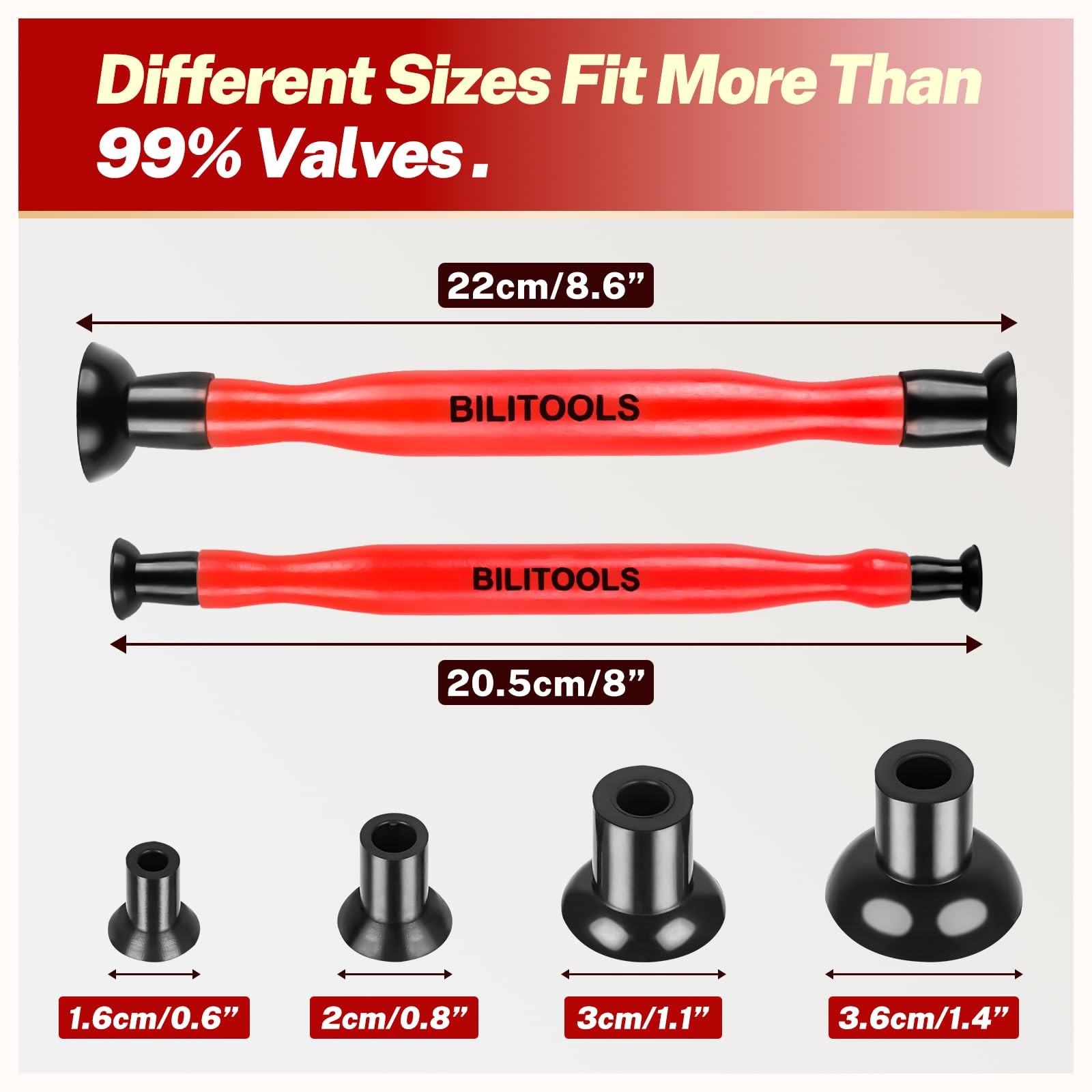 2PCS Valve Lapping Kit with 8 Suction Plates for Engine Repair Tools