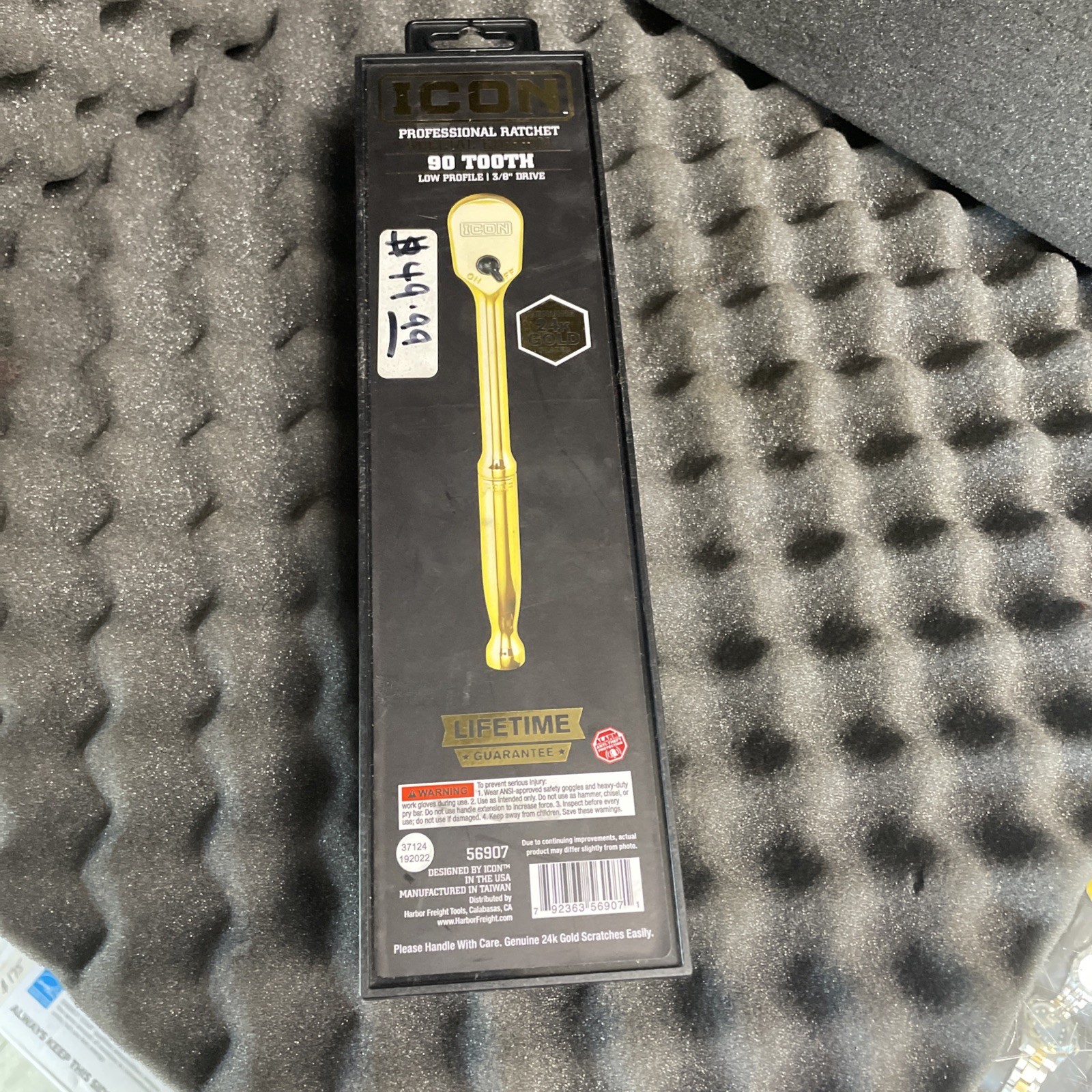 ICON 3/8” 24K Gold Plated Professional Ratchet Socket Wrench