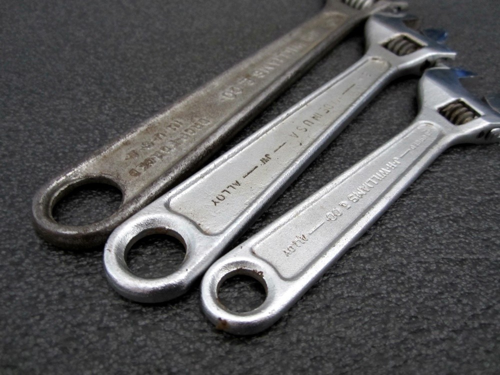 Vintage J.H. Williams 3pc Adjustable Wrench 6″ 8″ 10″ Superjustable USA