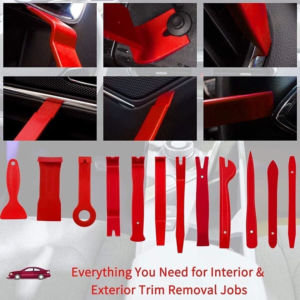 200Pcs Car Trim Removal Tool Set Hand Tools Pry Bar Panel Door Interior Clip Kit